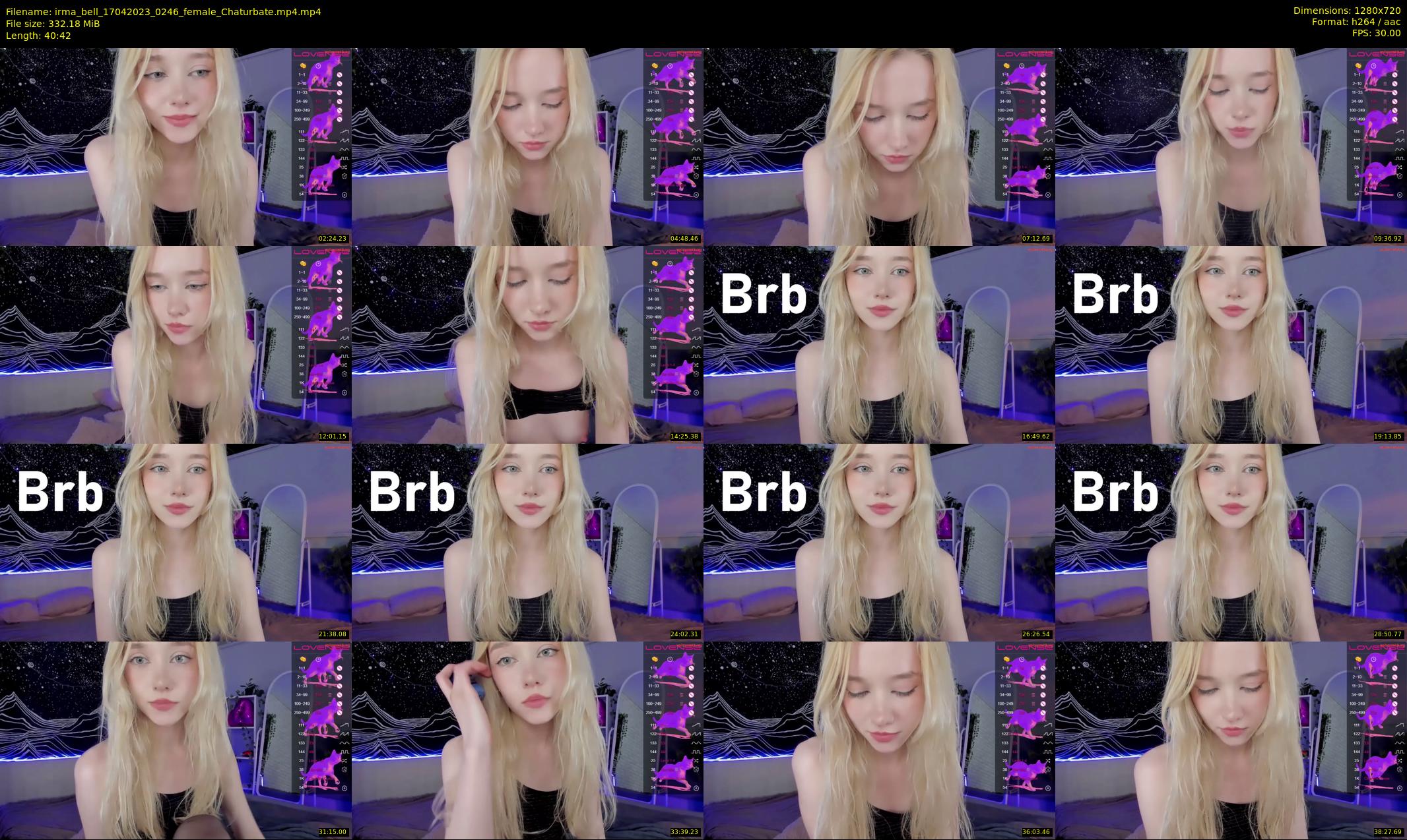 irma_bell — 41 minute Chaturbate female cam show recording, 720p, Apr 17, 2023