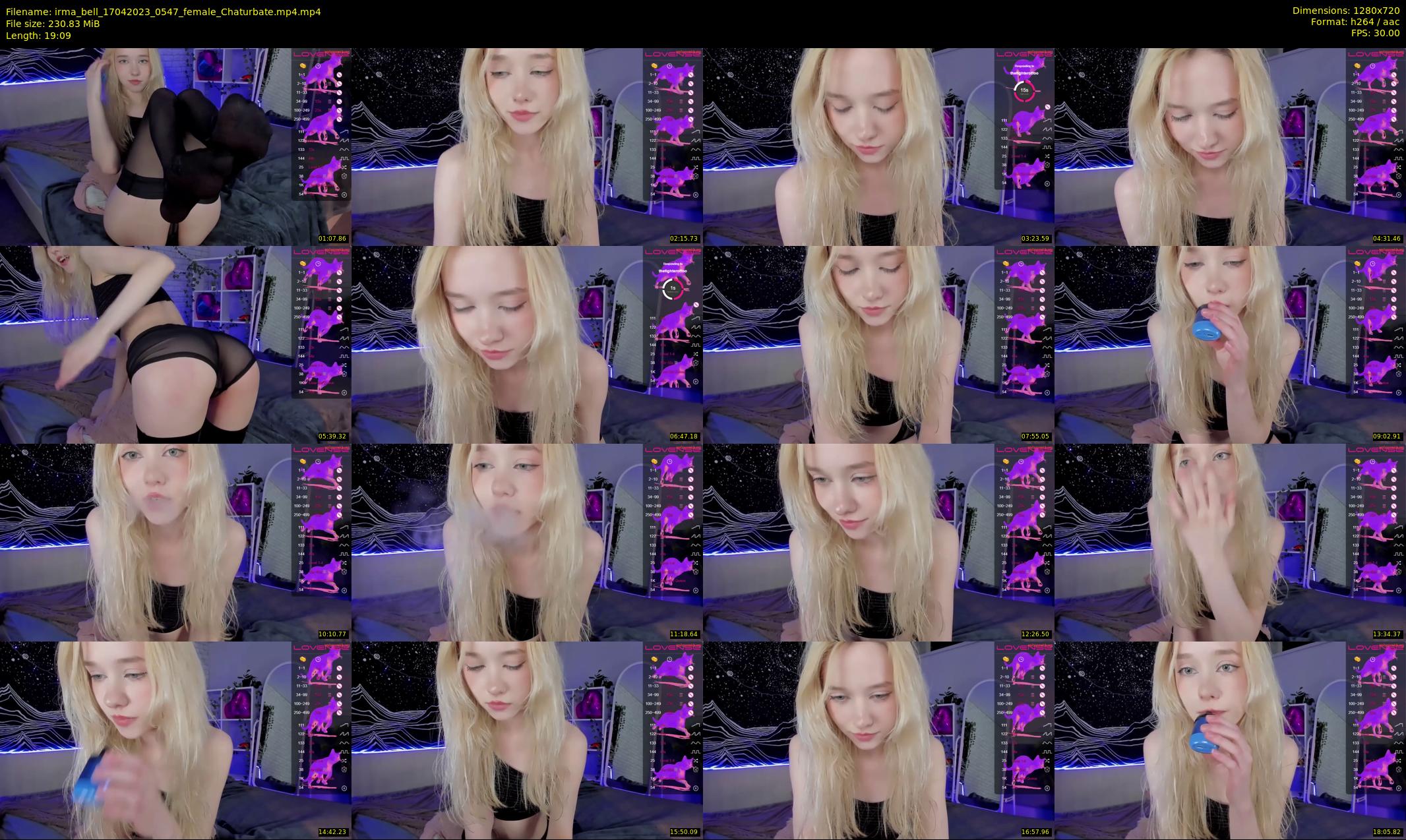 irma_bell — 20 minute Chaturbate female cam show recording, 720p, Apr 17, 2023
