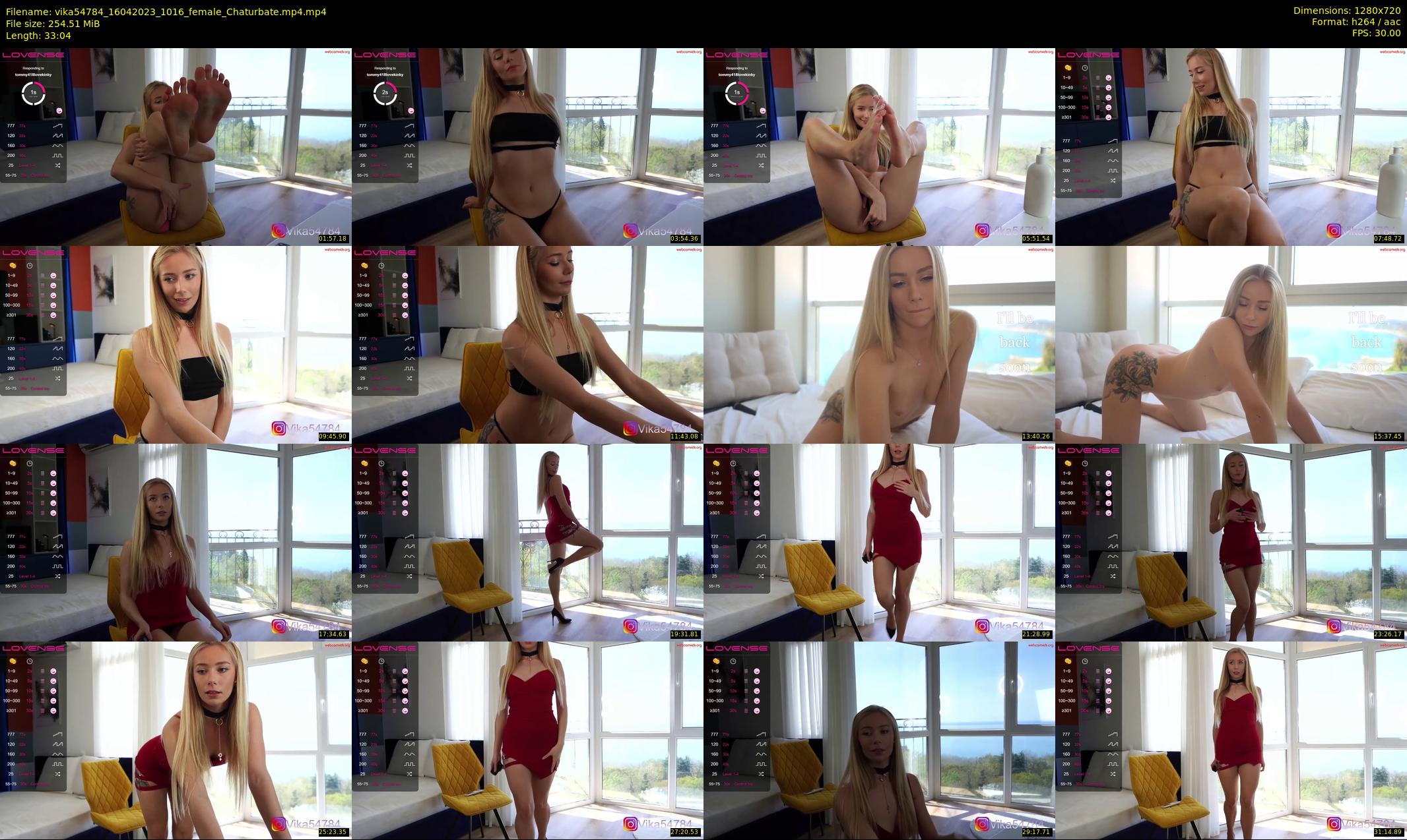 vika54784 — 34 minute Chaturbate female cam show recording, 720p, Apr 16, 2023