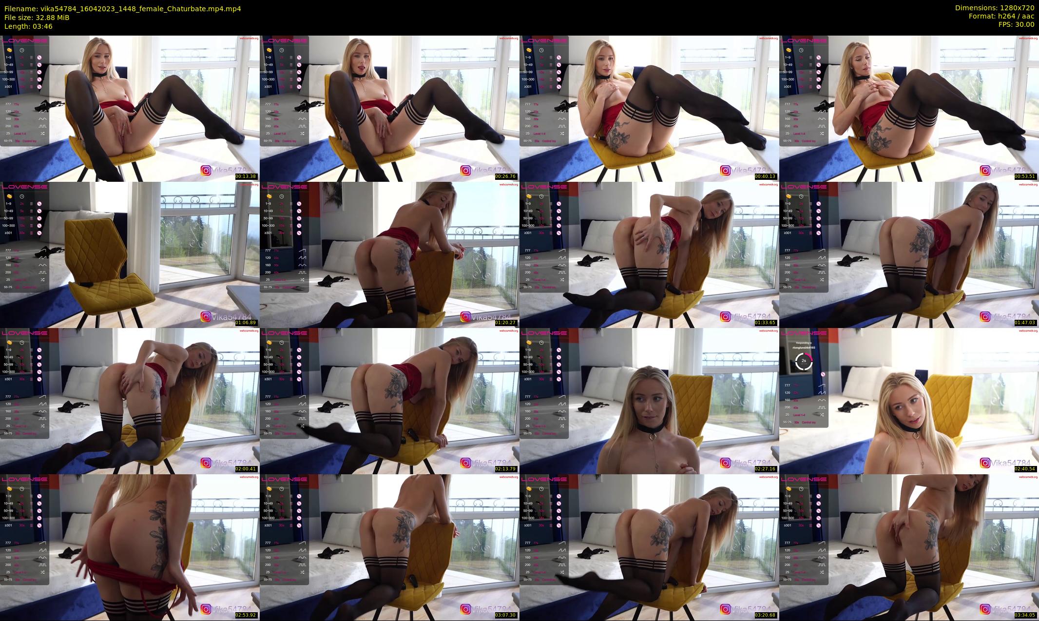 vika54784 — 4 minute Chaturbate female cam show recording, 720p, Apr 16, 2023
