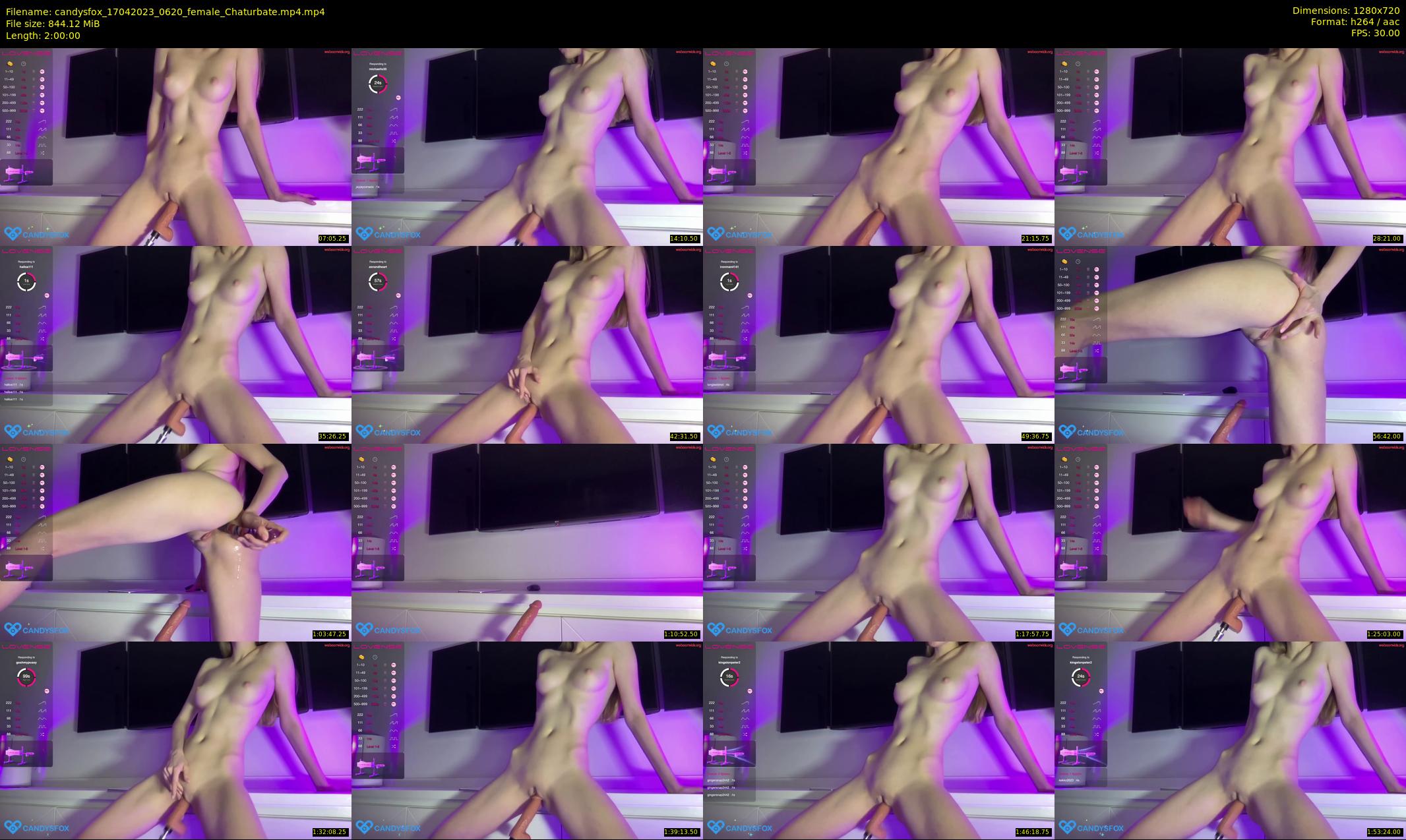 candysfox — 120 minute Chaturbate female cam show recording, 720p, Apr 17, 2023