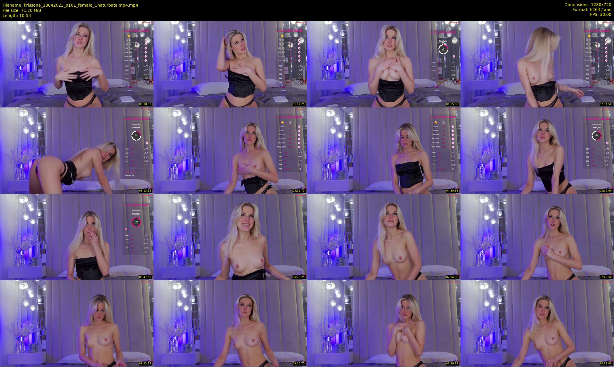 krissone — 11 minute Chaturbate female cam show recording, 720p, Apr 18, 2023