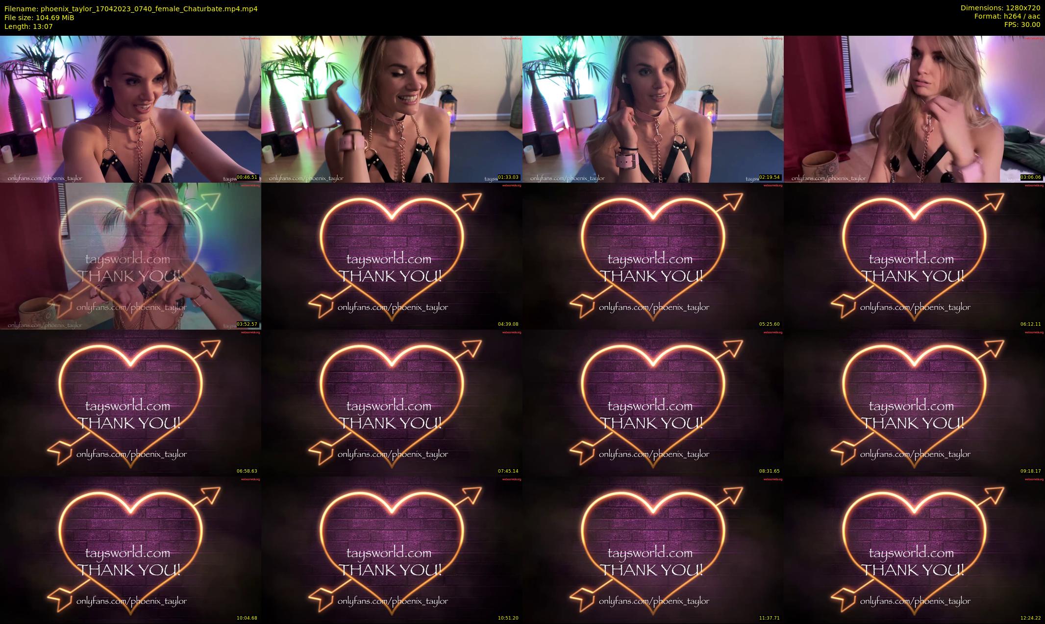 phoenix_taylor — 14 minute Chaturbate female cam show recording, 720p, Apr 17, 2023