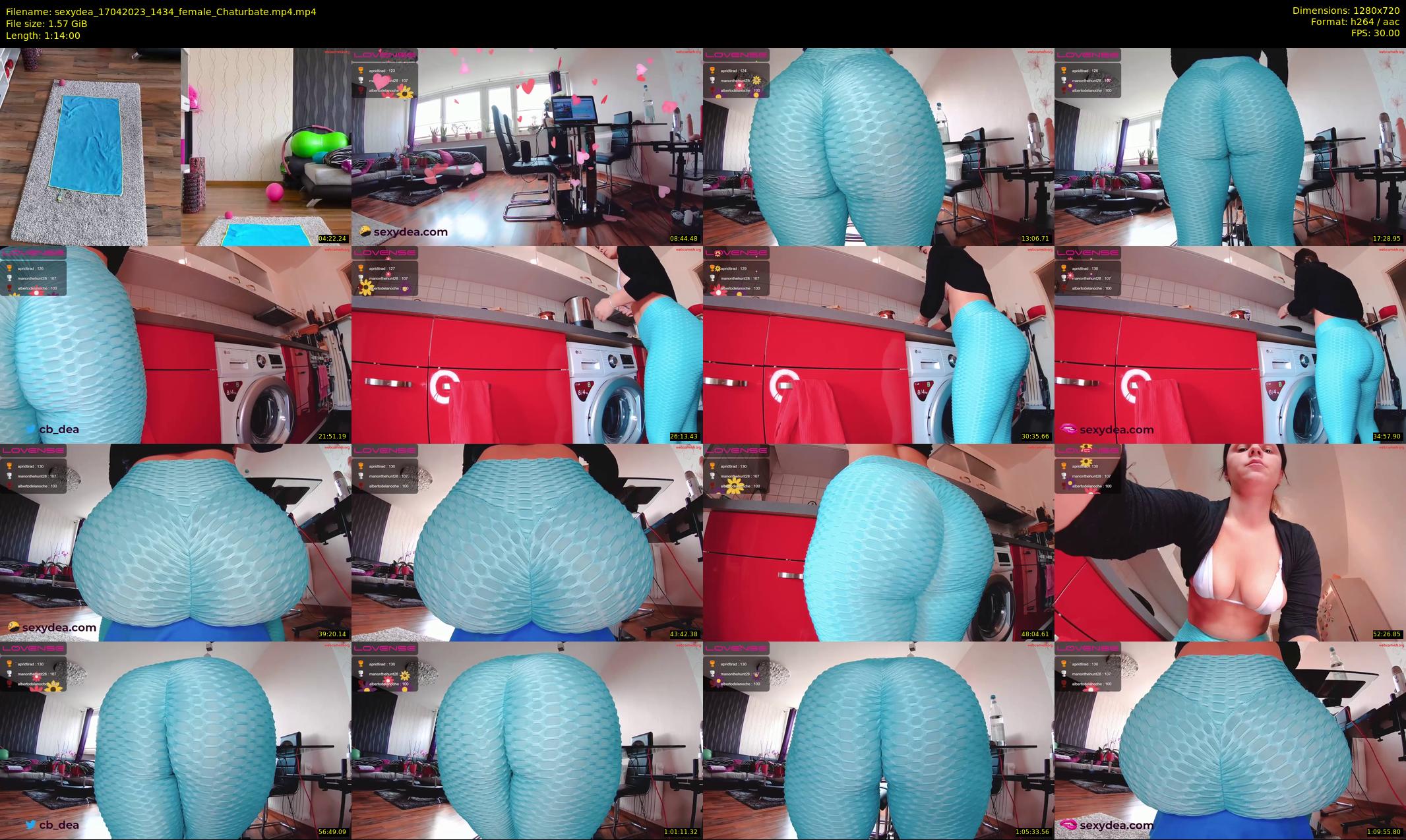 sexydea — 74 minute Chaturbate female cam show recording, 720p, Apr 17, 2023