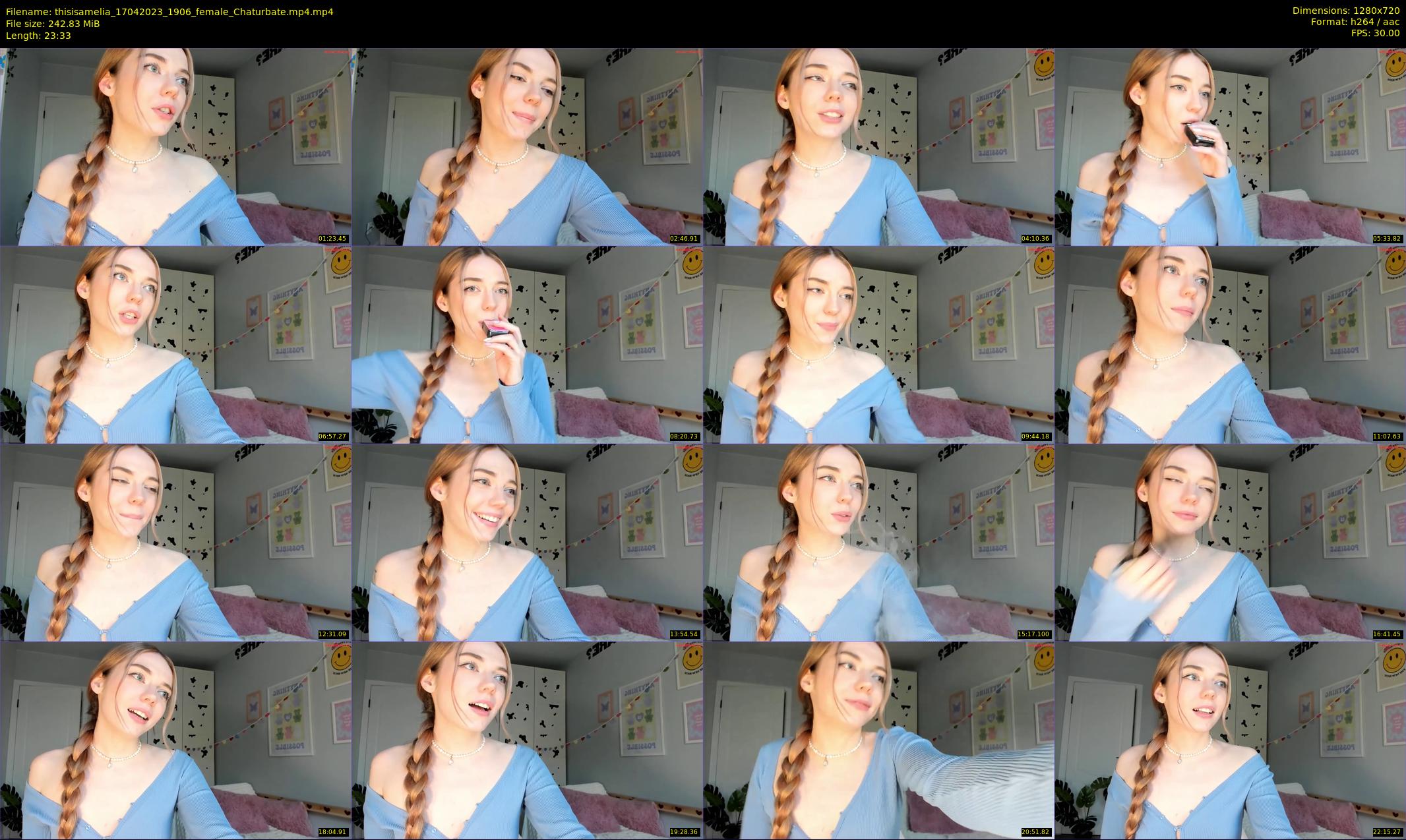 thisisamelia — 24 minute Chaturbate female cam show recording, 720p, Apr 17, 2023