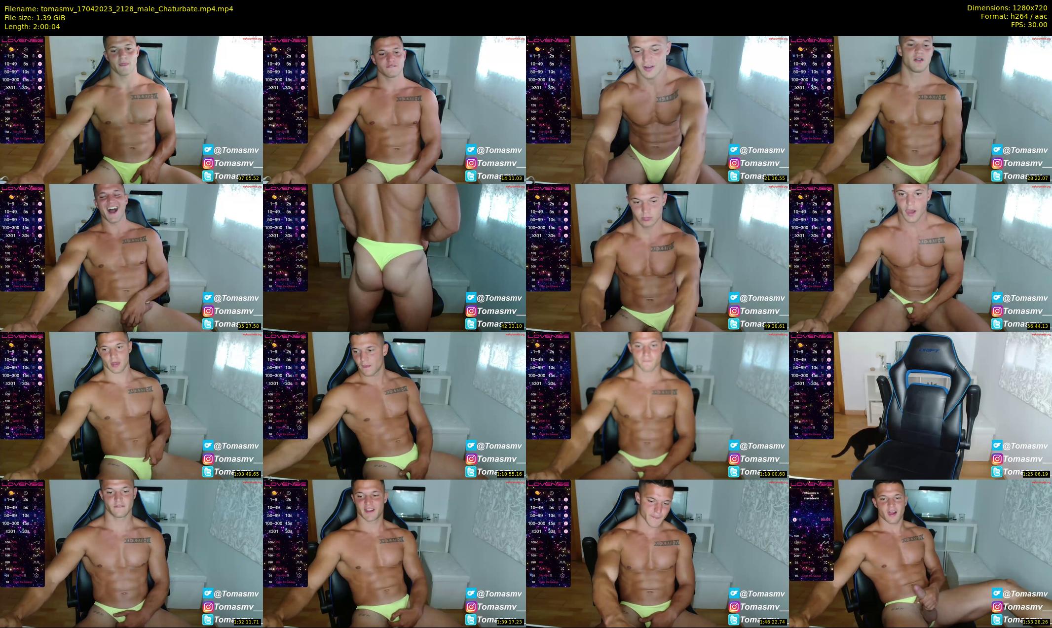 tomasmv — 121 minute Chaturbate male cam show recording, 720p, Apr 17, 2023
