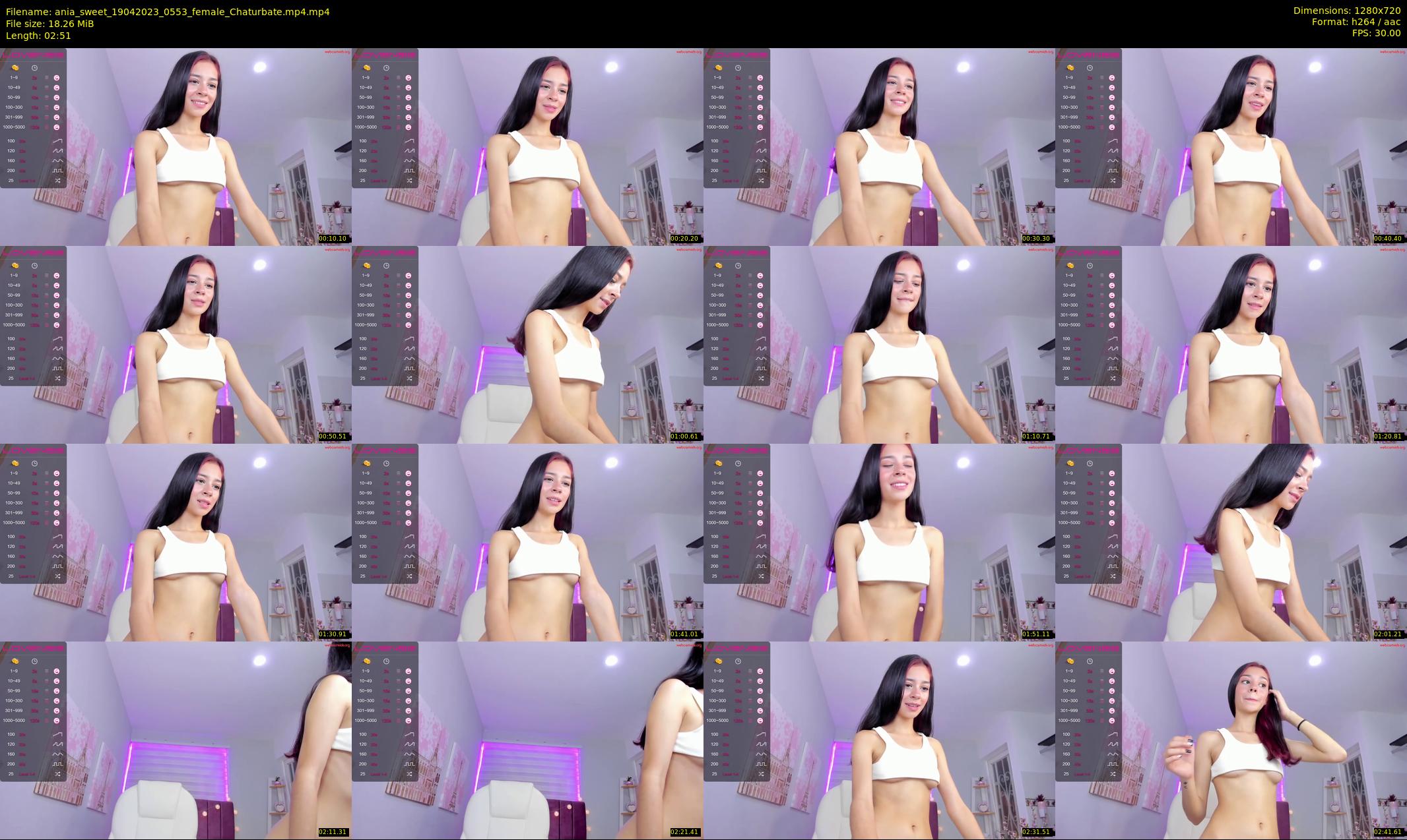 ania_sweet — 3 minute Chaturbate female cam show recording, 720p, Apr 19, 2023