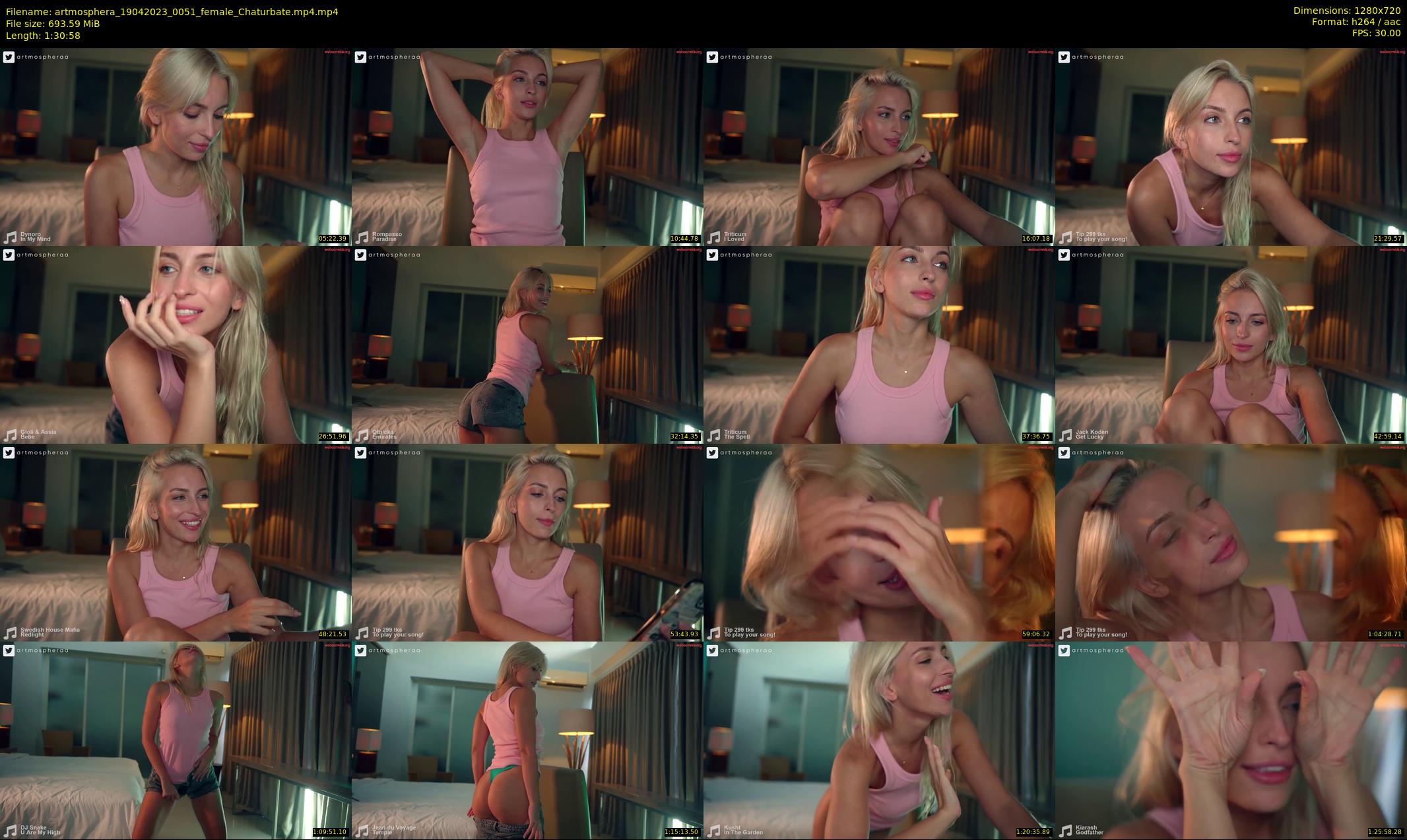 artmosphera — 91 minute Chaturbate female cam show recording, 720p, Apr 19, 2023