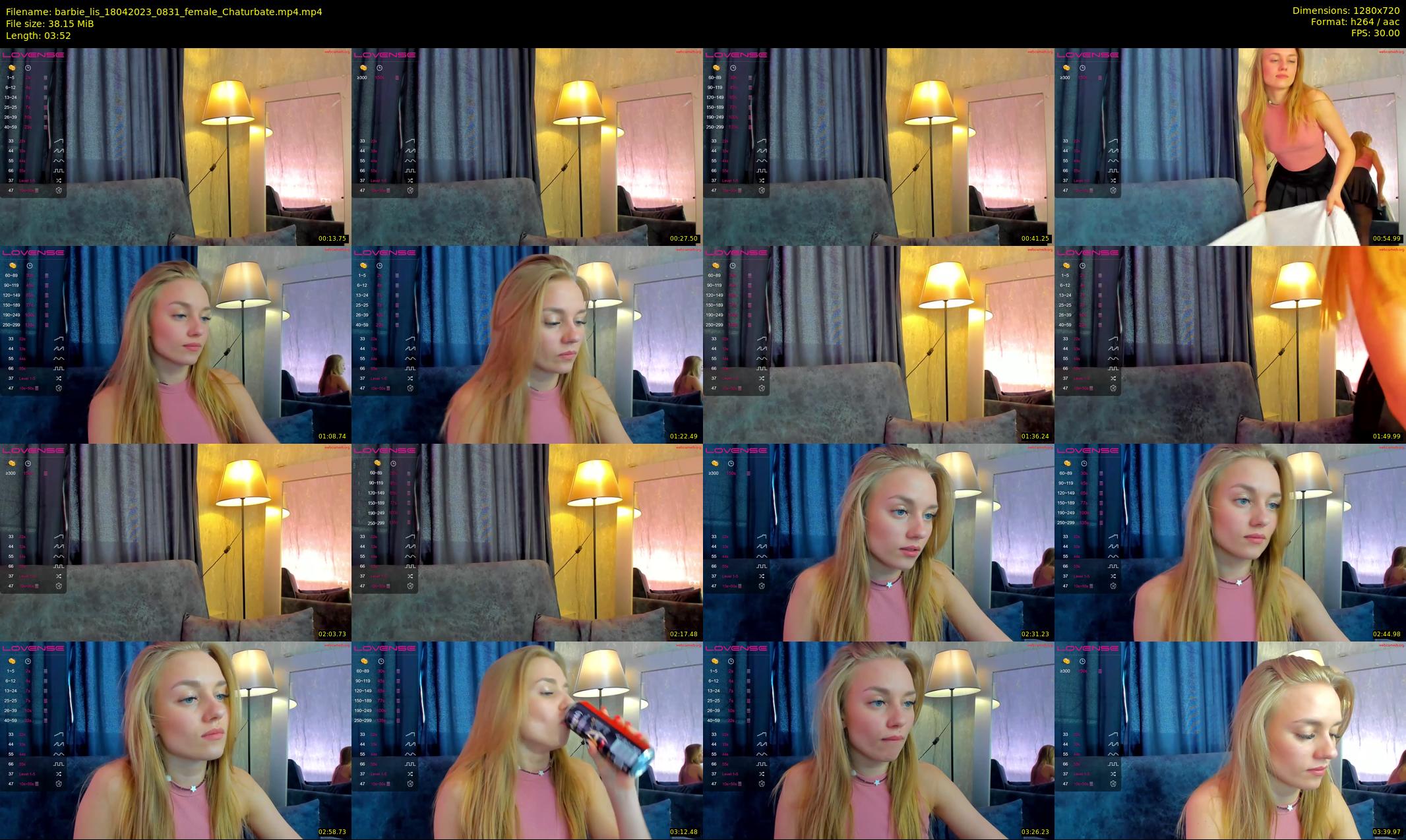 barbie_lis — 4 minute Chaturbate female cam show recording, 720p, Apr 18, 2023