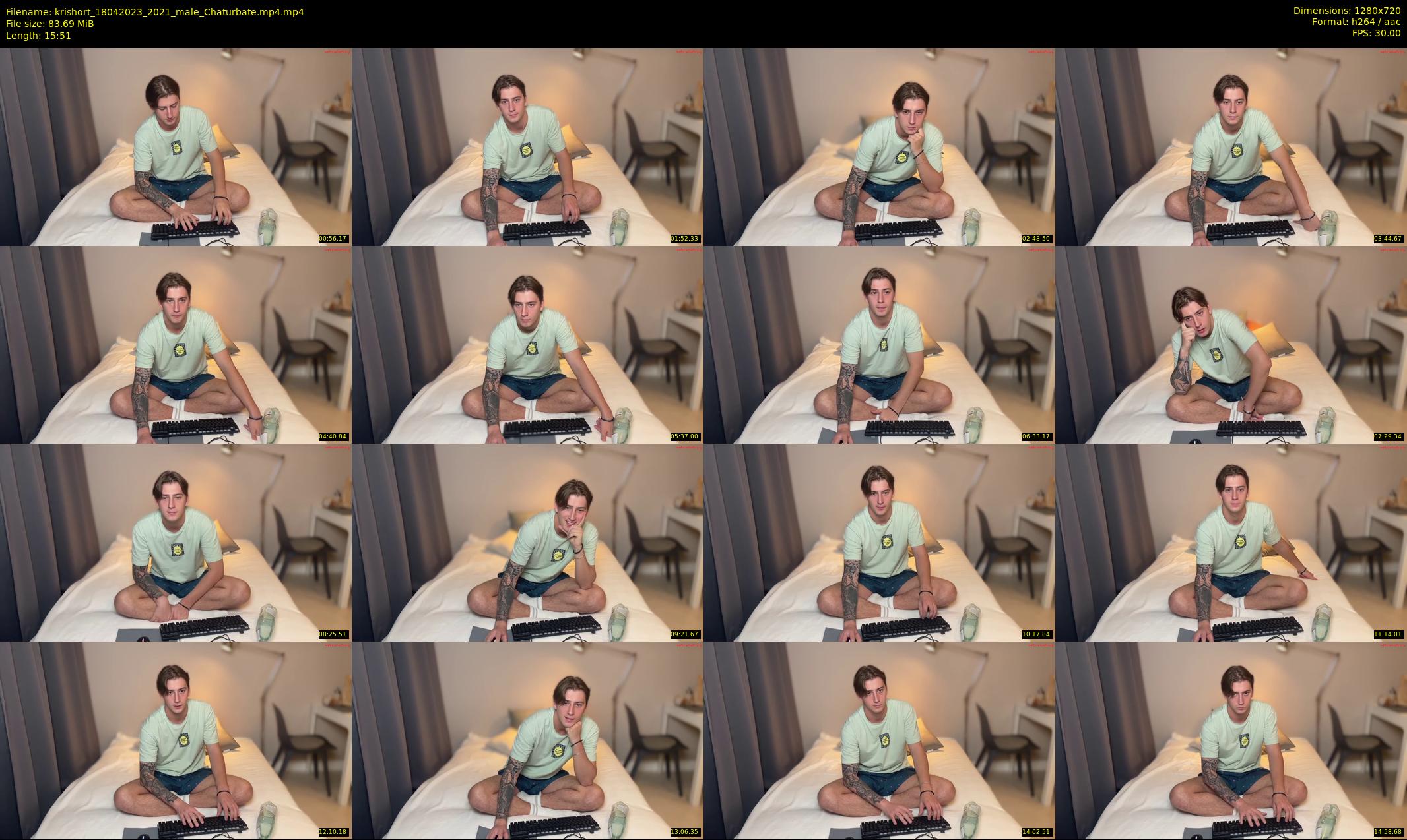 krishort — 16 minute Chaturbate male cam show recording, 720p, Apr 18, 2023