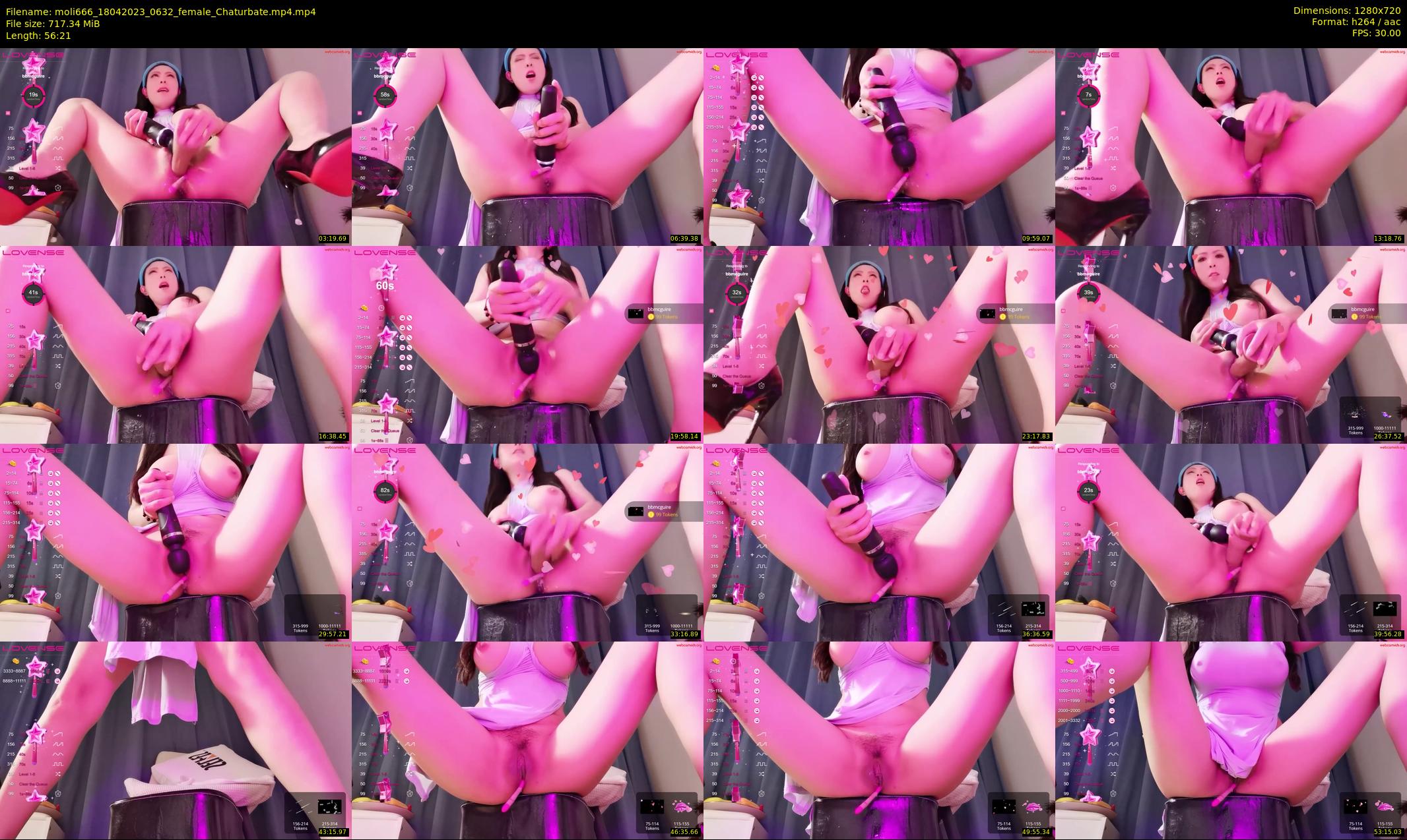 moli666 — 57 minute Chaturbate female cam show recording, 720p, Apr 18, 2023