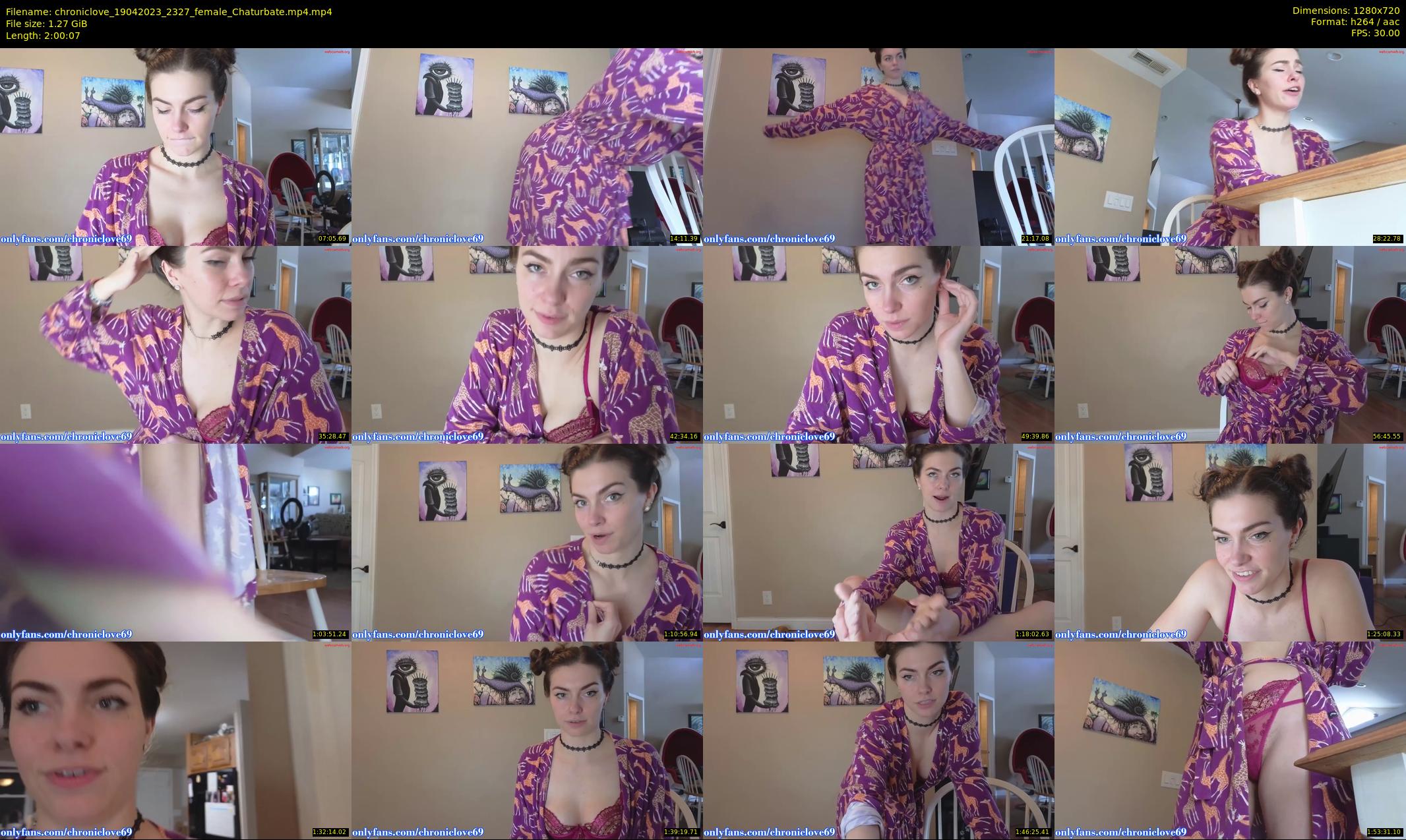 chroniclove — 121 minute Chaturbate female cam show recording, 720p, Apr 19, 2023