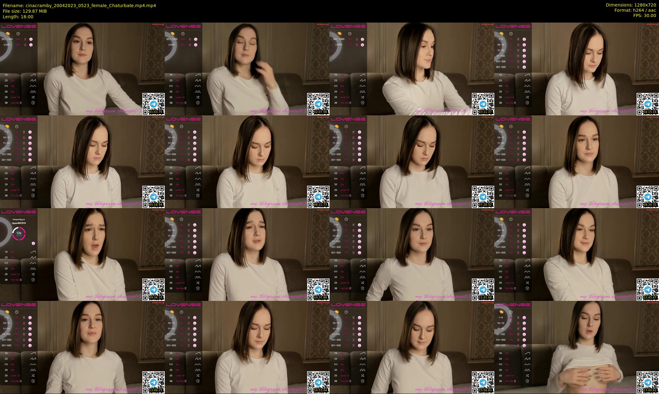 cinacramby — 18 minute Chaturbate female cam show recording, 720p, Apr 20, 2023