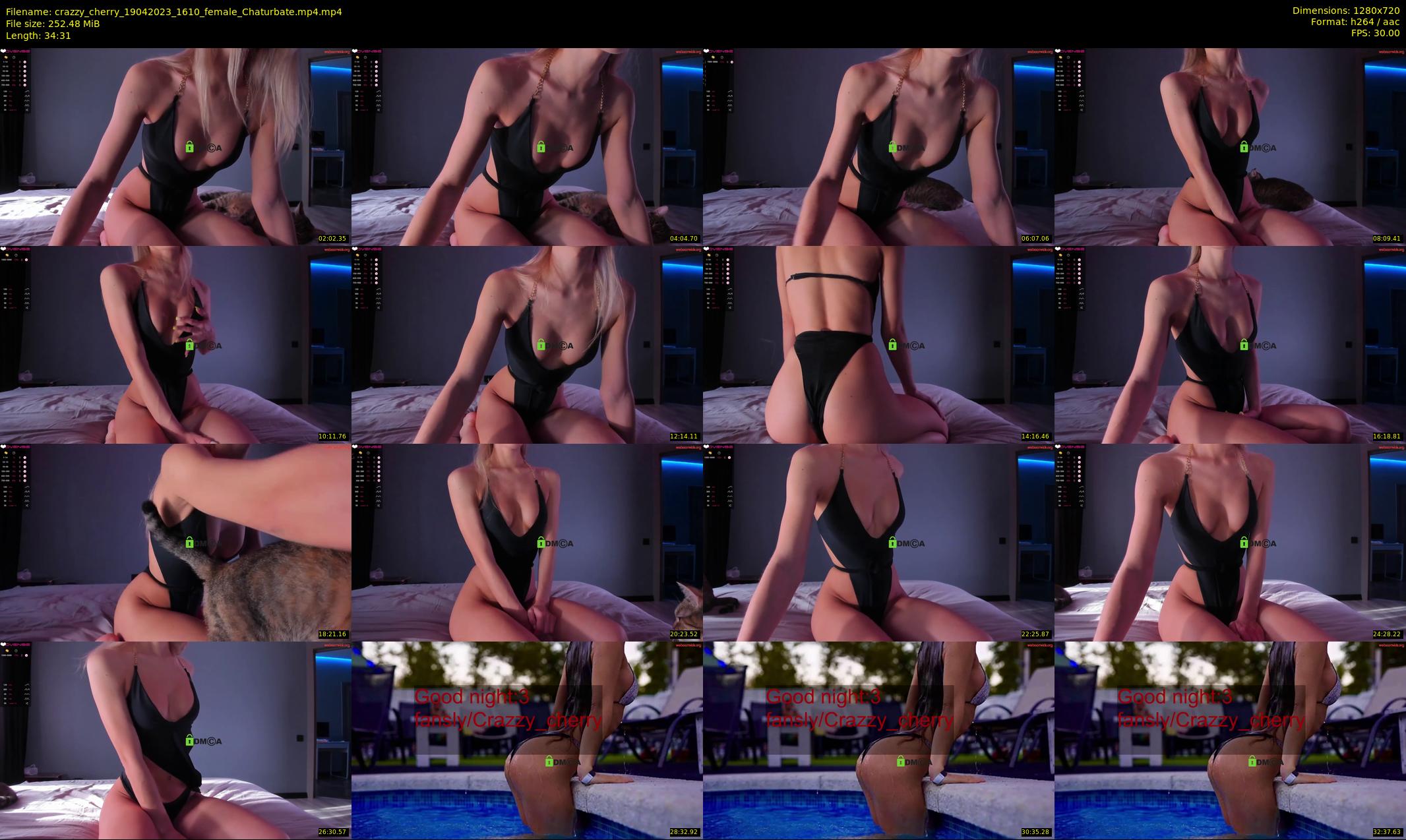 crazzy_cherry — 35 minute Chaturbate female cam show recording, 720p, Apr 19, 2023