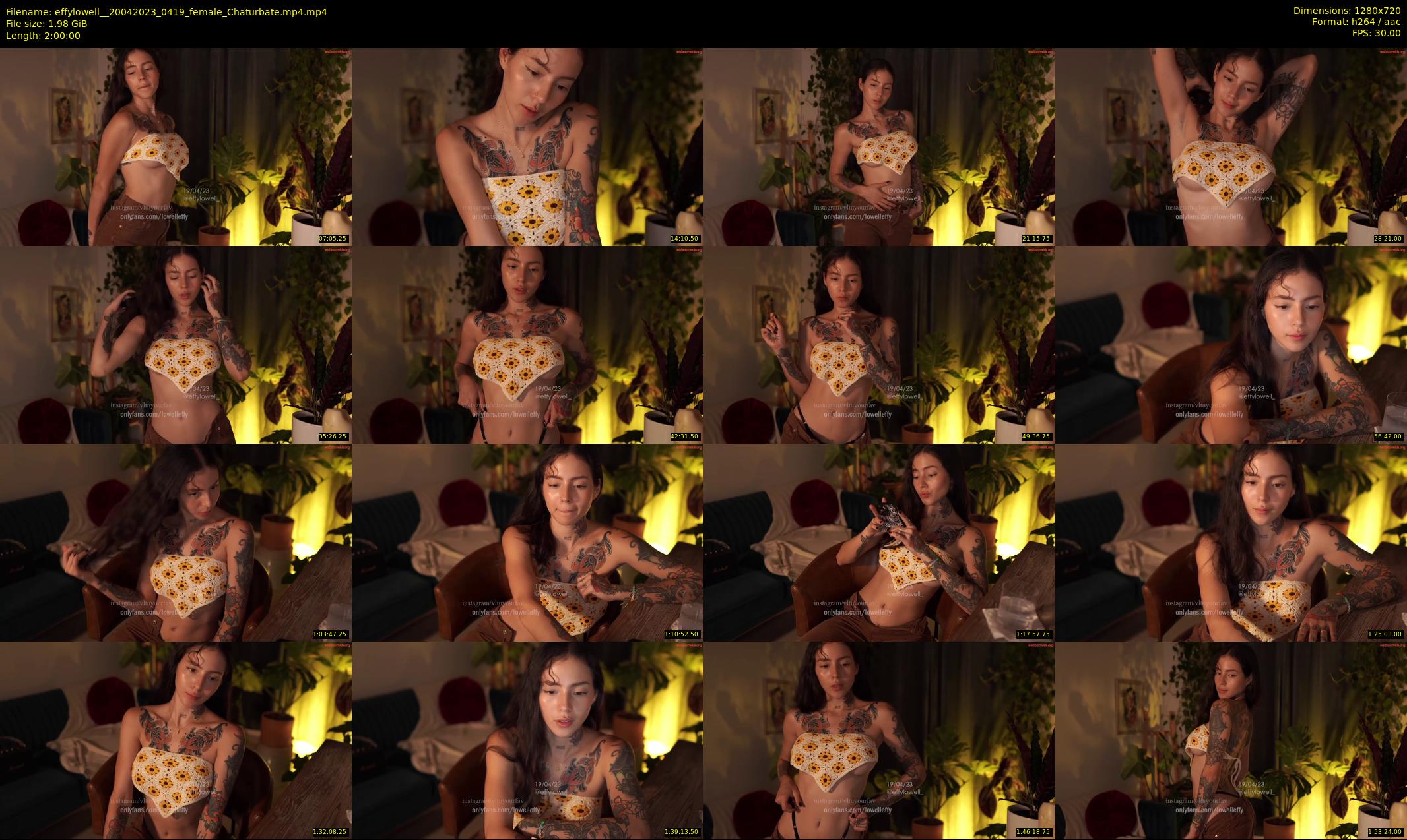 effylowell_ — 120 minute Chaturbate female cam show recording, 720p, Apr 20, 2023