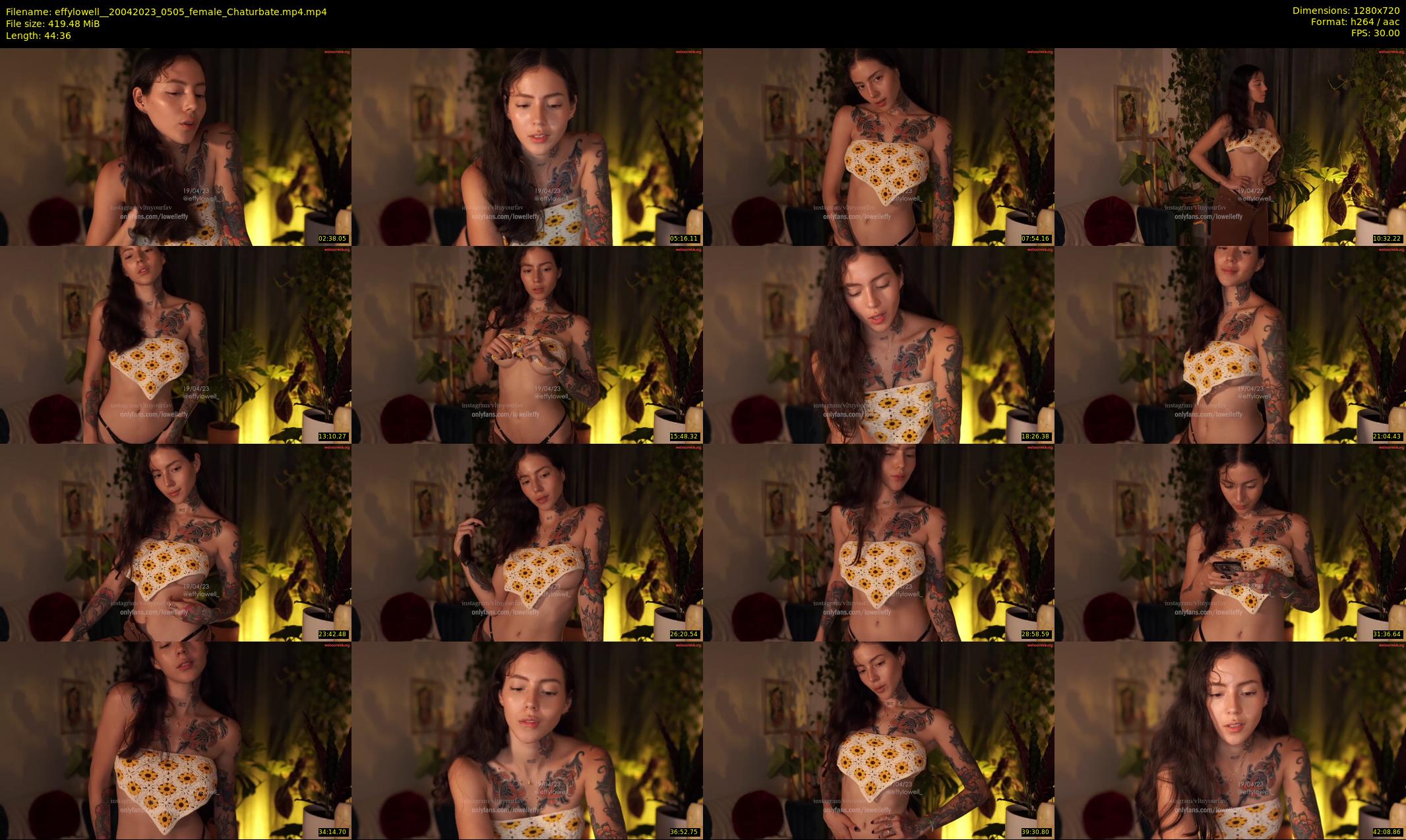 effylowell_ — 45 minute Chaturbate female cam show recording, 720p, Apr 20, 2023