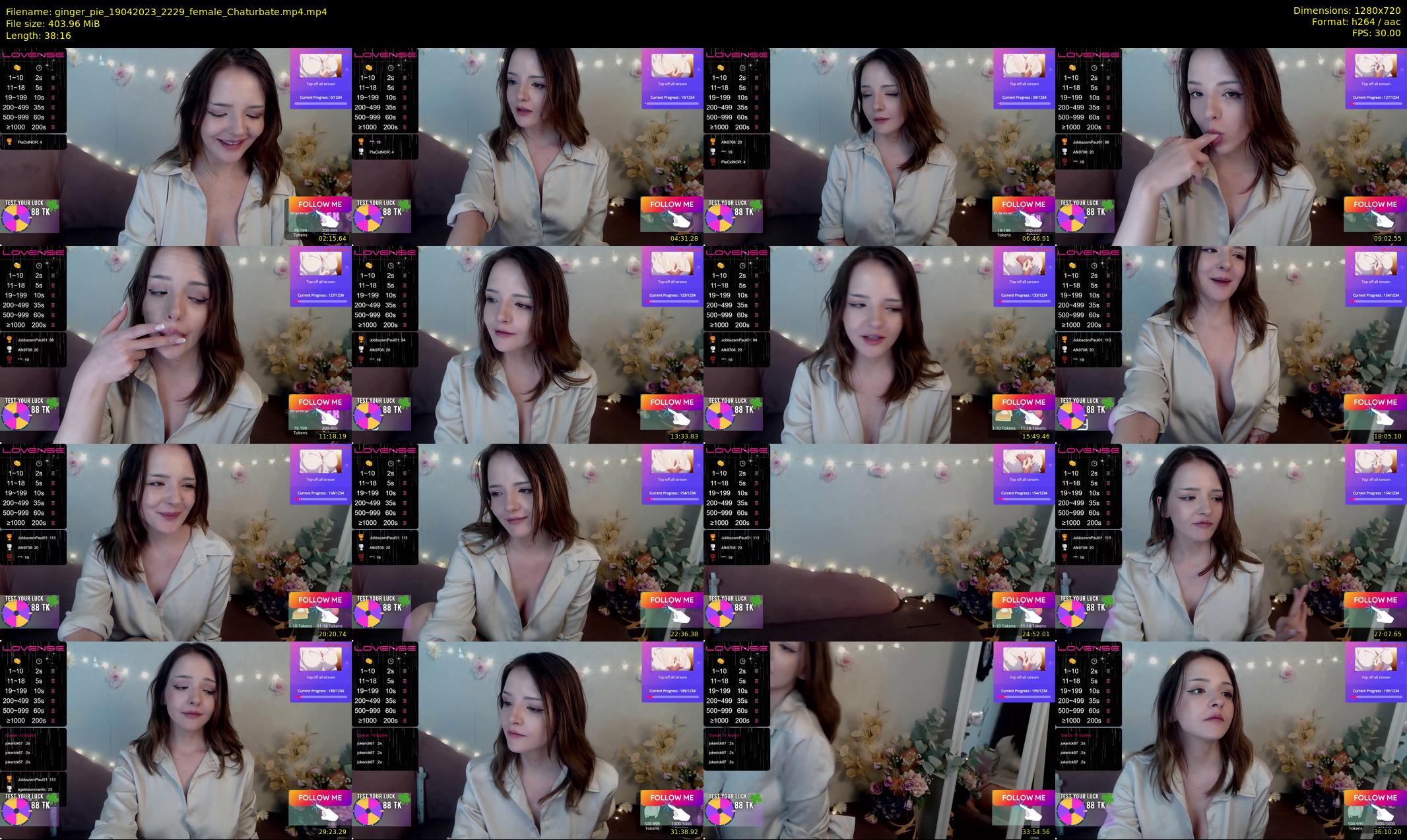 ginger_pie — 39 minute Chaturbate female cam show recording, 720p, Apr 19, 2023