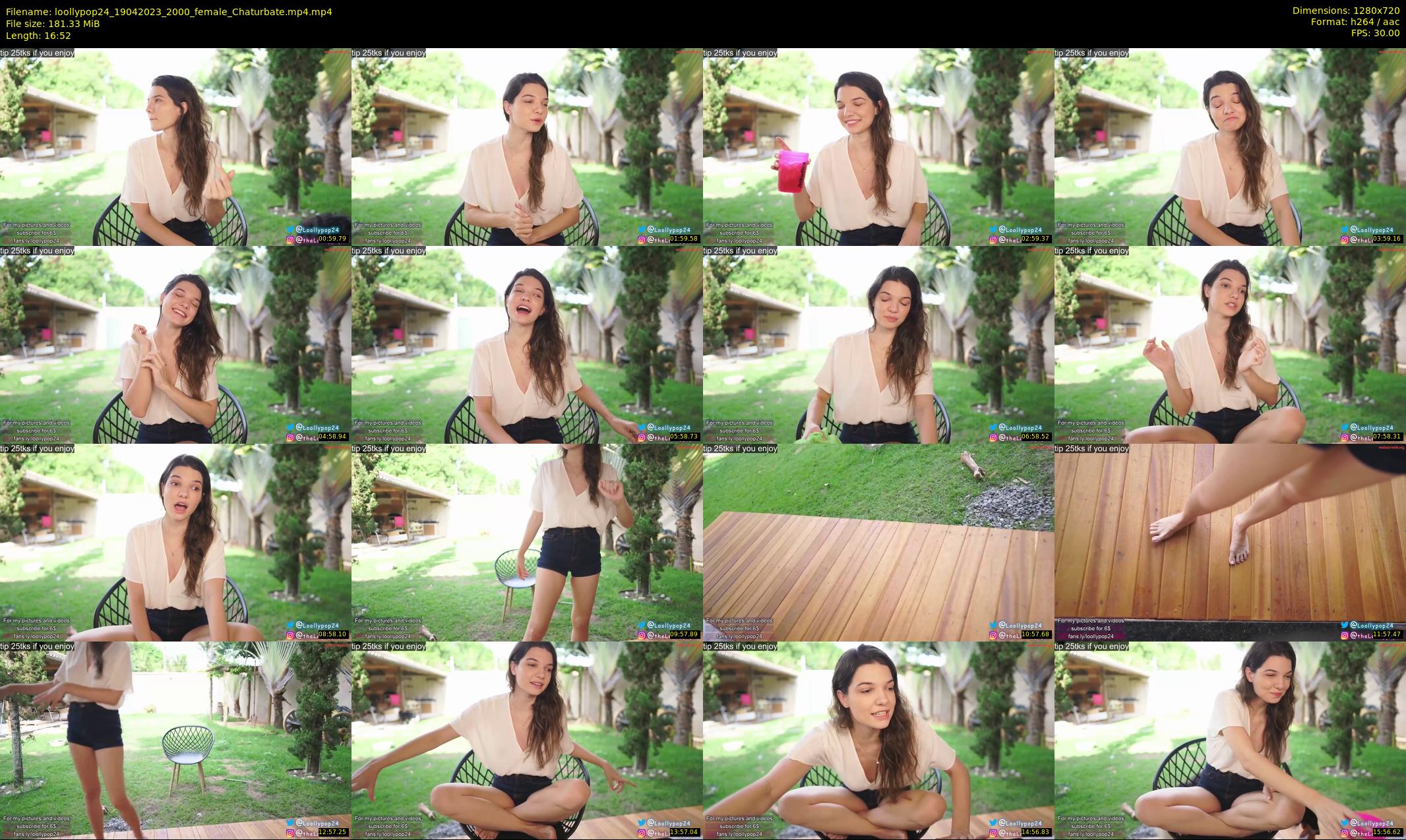 loollypop24 — 17 minute Chaturbate female cam show recording, 720p, Apr 19, 2023