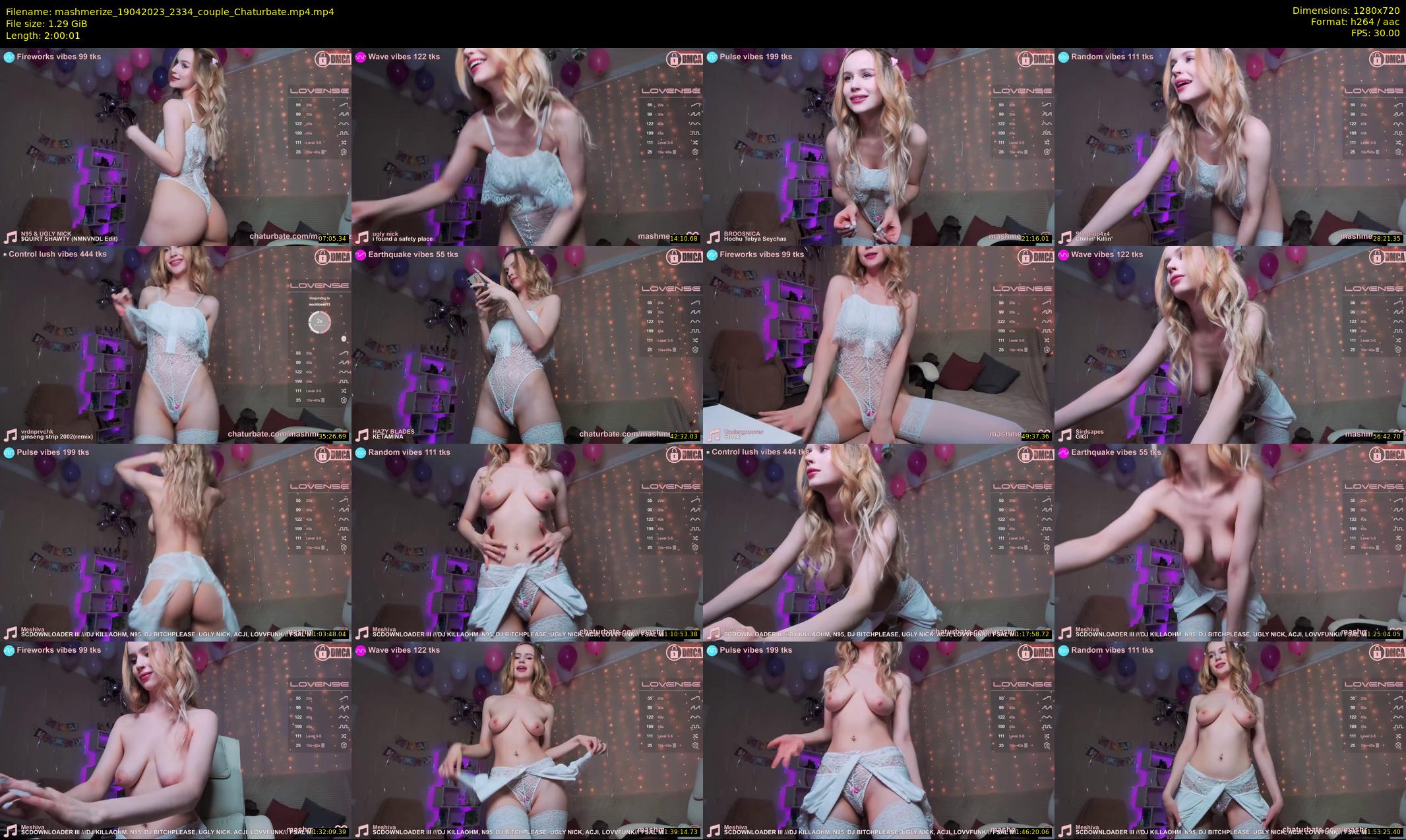 mashmerize — 121 minute Chaturbate female cam show recording, 720p, Apr 19, 2023