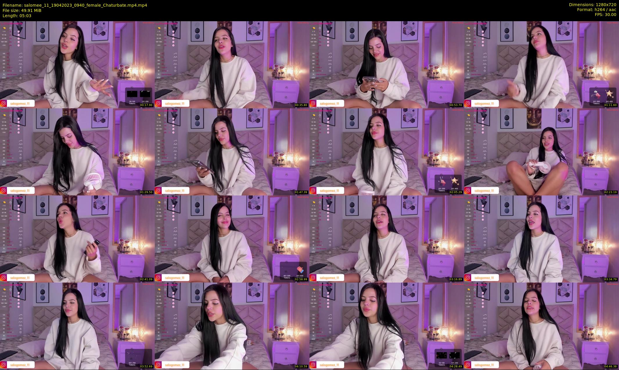 salomee_11 — 6 minute Chaturbate female cam show recording, 720p, Apr 19, 2023