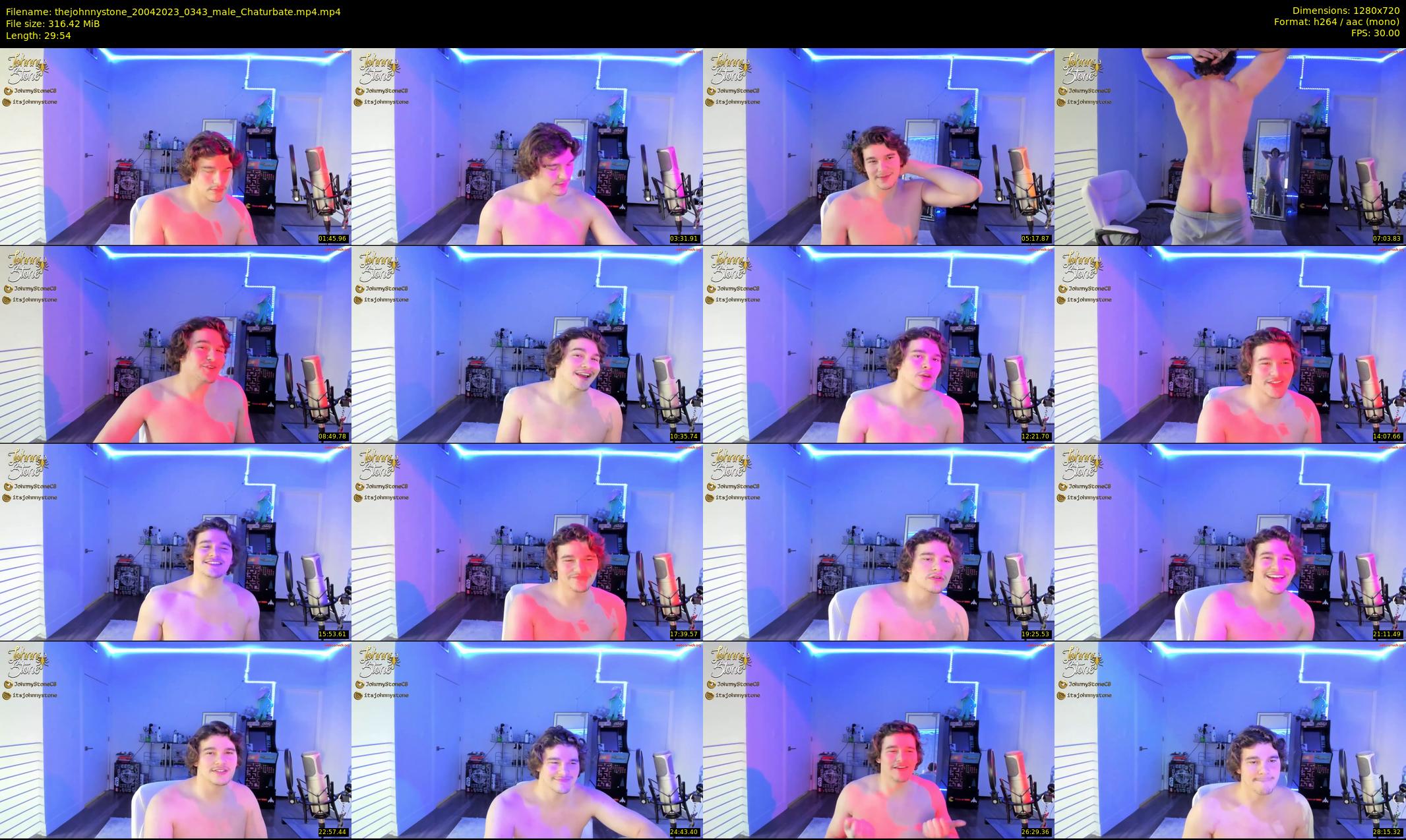 thejohnnystone — 30 minute Chaturbate male cam show recording, 720p, Apr 20, 2023