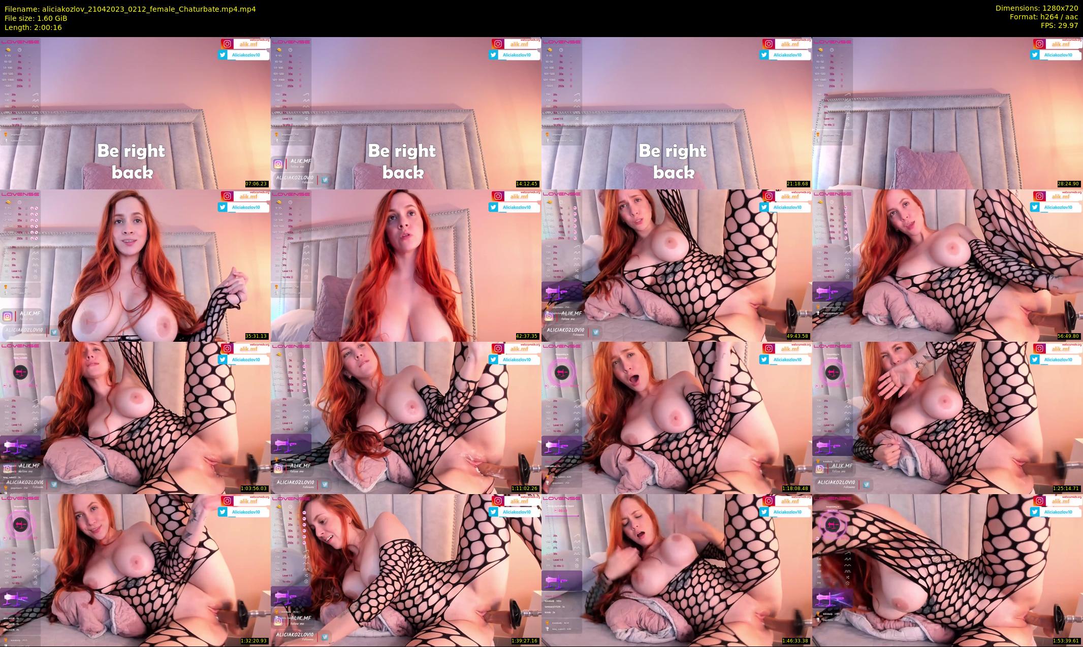 aliciakozlov — 121 minute Chaturbate female cam show recording, 720p, Apr 21, 2023