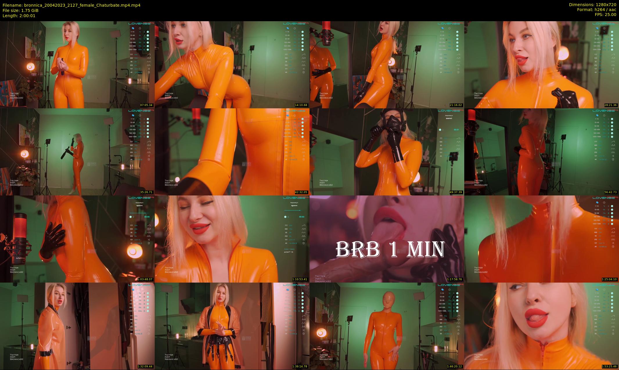 bronnica — 121 minute Chaturbate female cam show recording, 720p, Apr 20, 2023