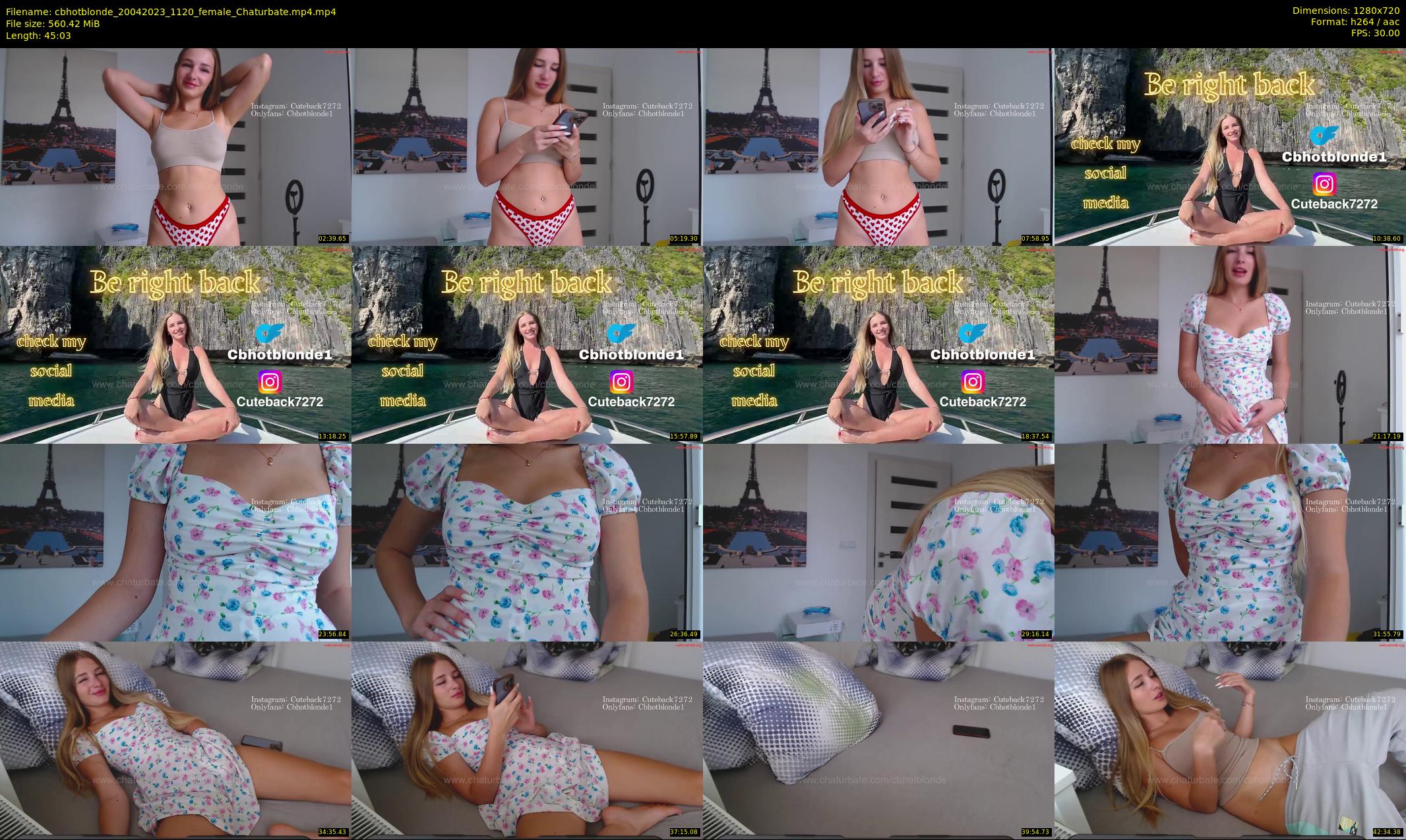 cbhotblonde — 46 minute Chaturbate female cam show recording, 720p, Apr 20, 2023