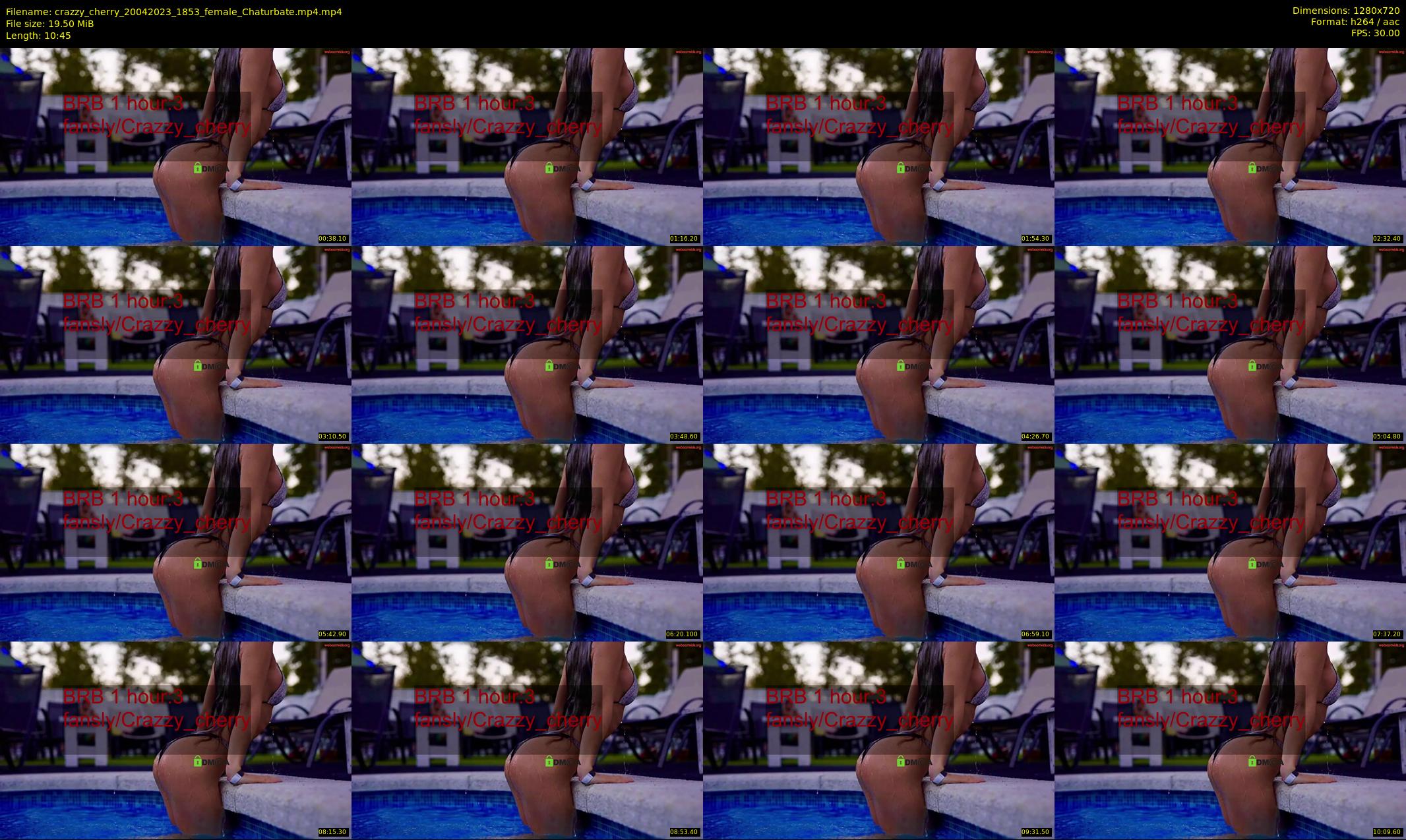 crazzy_cherry — 11 minute Chaturbate female cam show recording, 720p, Apr 20, 2023