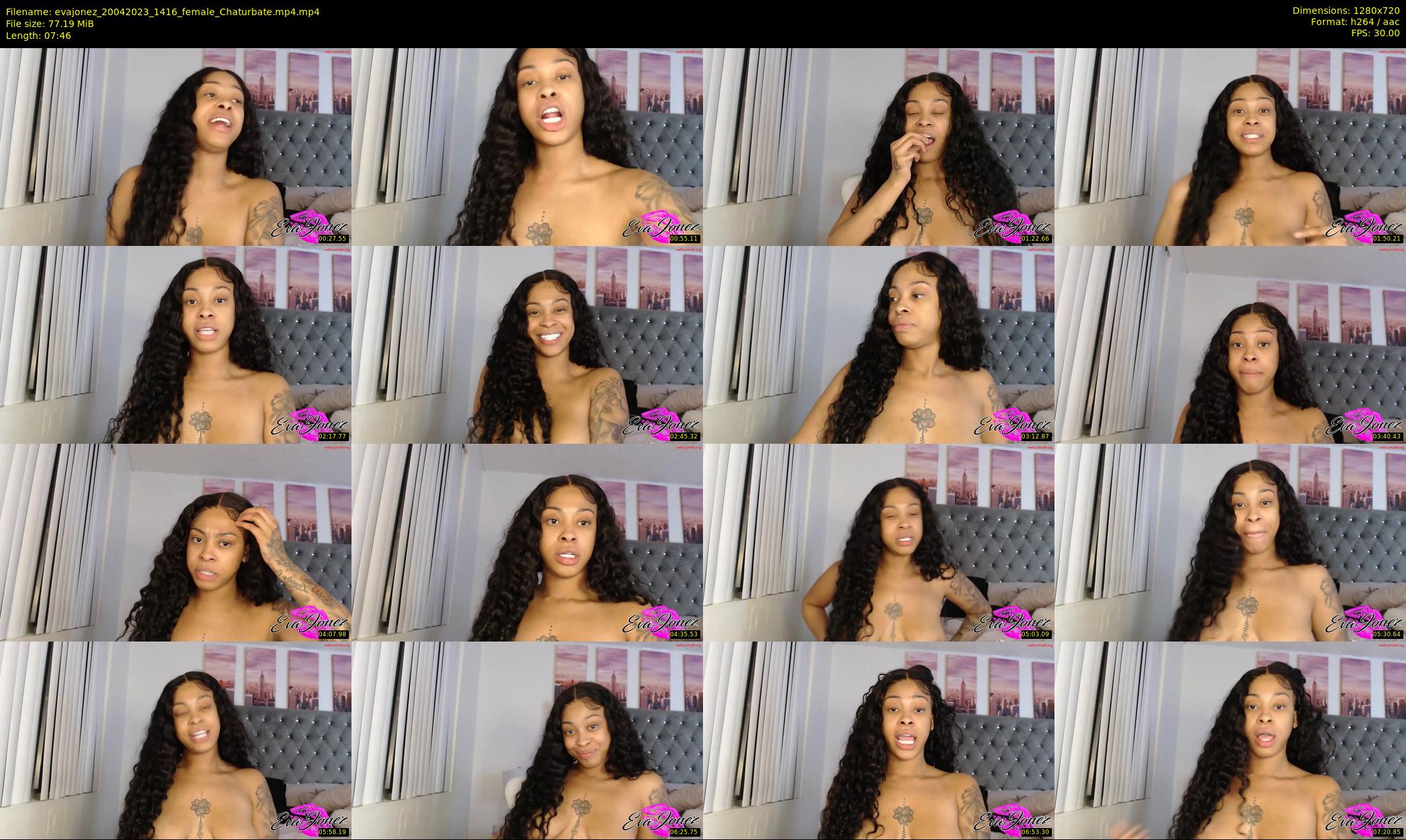 evajonez — 8 minute Chaturbate female cam show recording, 720p, Apr 20, 2023