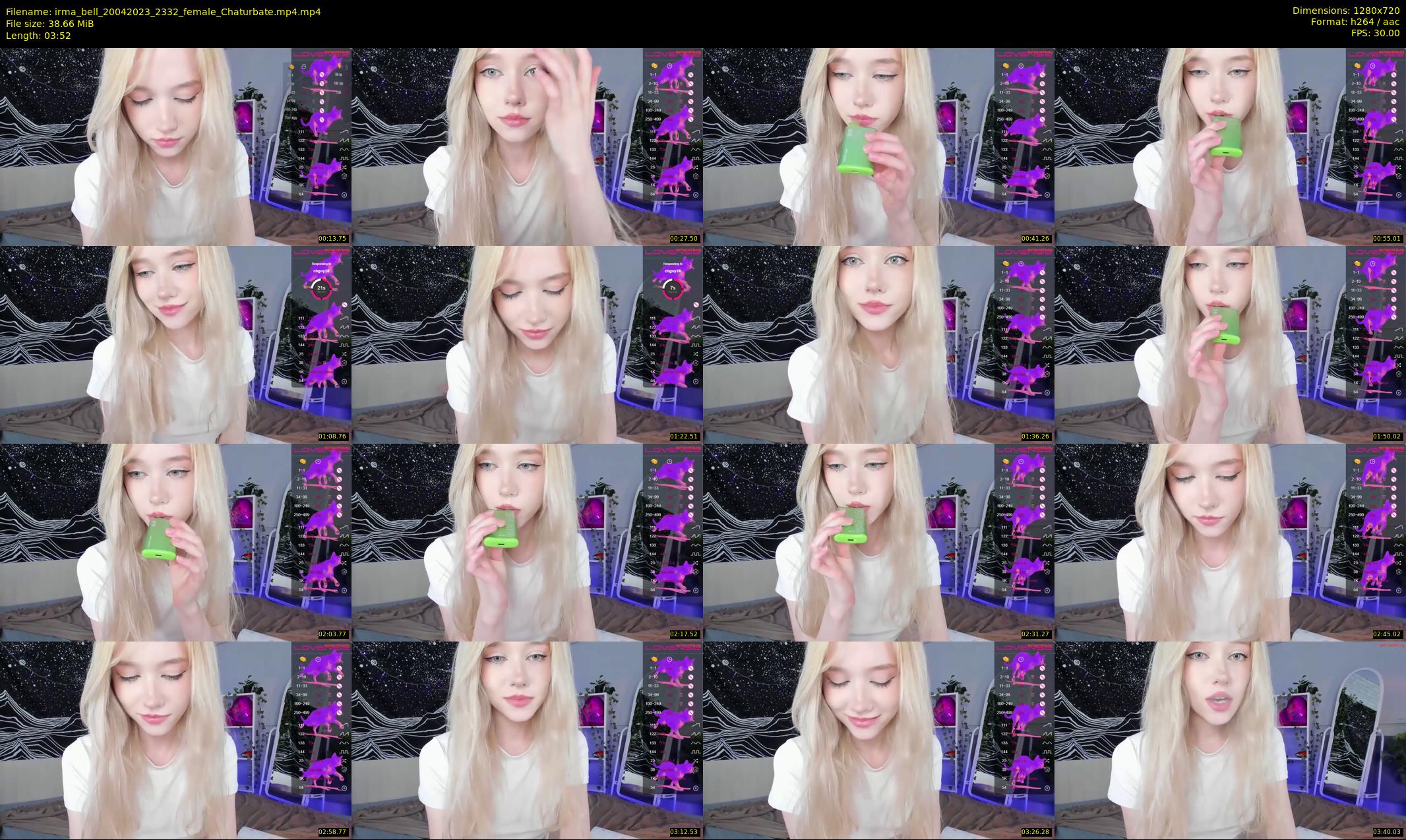 irma_bell — 4 minute Chaturbate female cam show recording, 720p, Apr 20, 2023