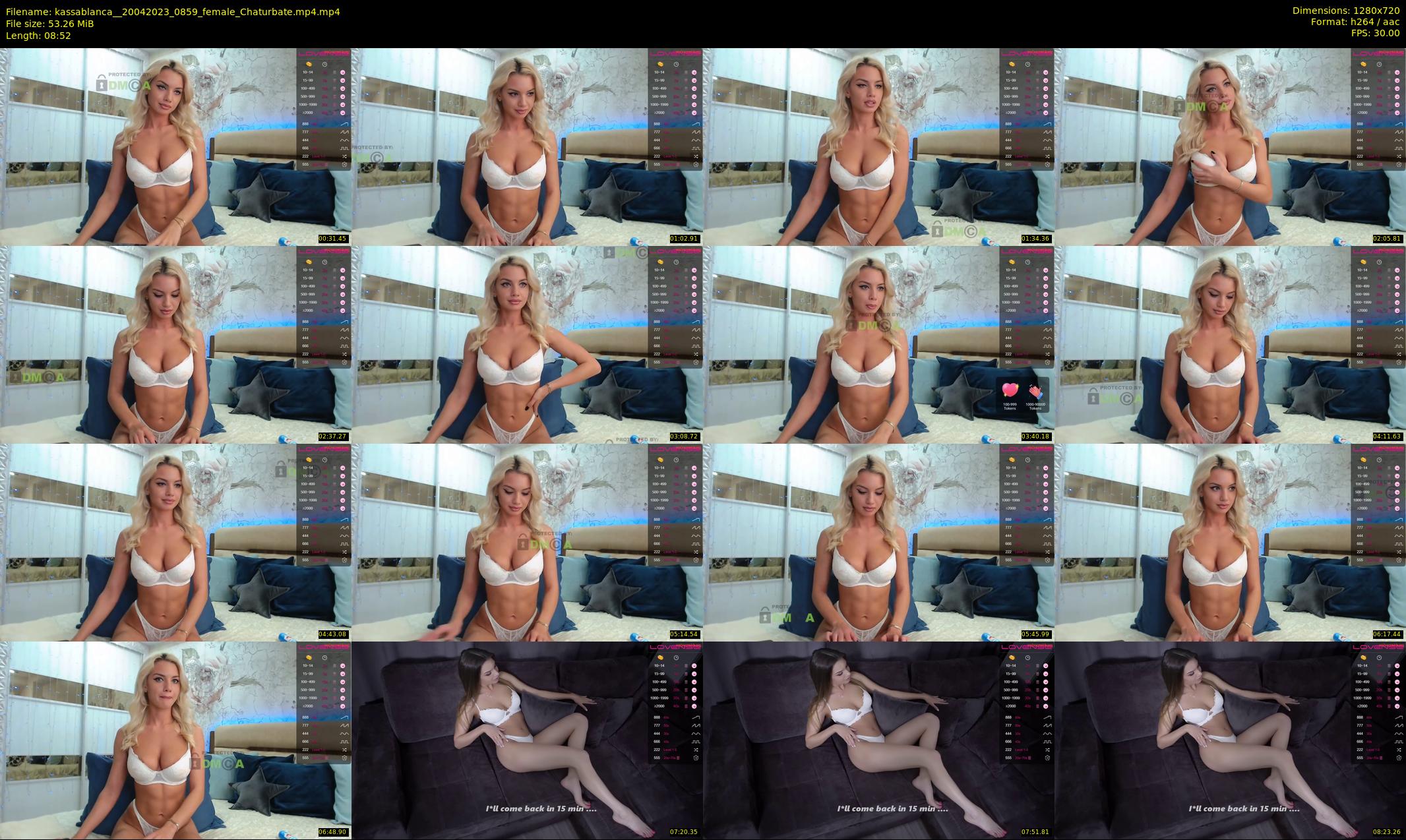 kassablanca_ — 9 minute Chaturbate female cam show recording, 720p, Apr 20, 2023