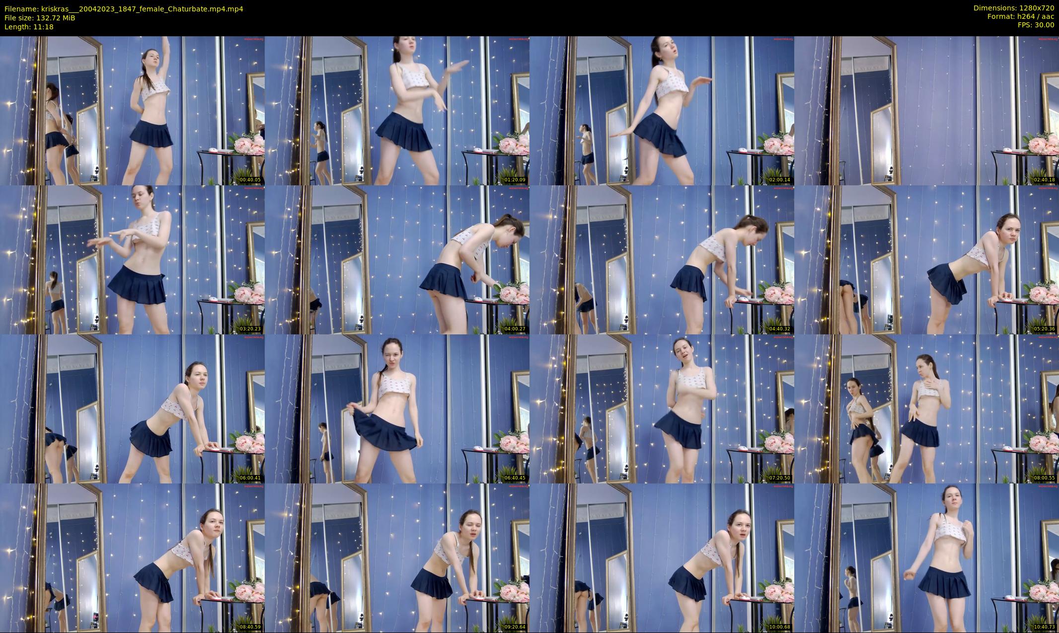 kriskras__ — 12 minute Chaturbate female cam show recording, 720p, Apr 20, 2023
