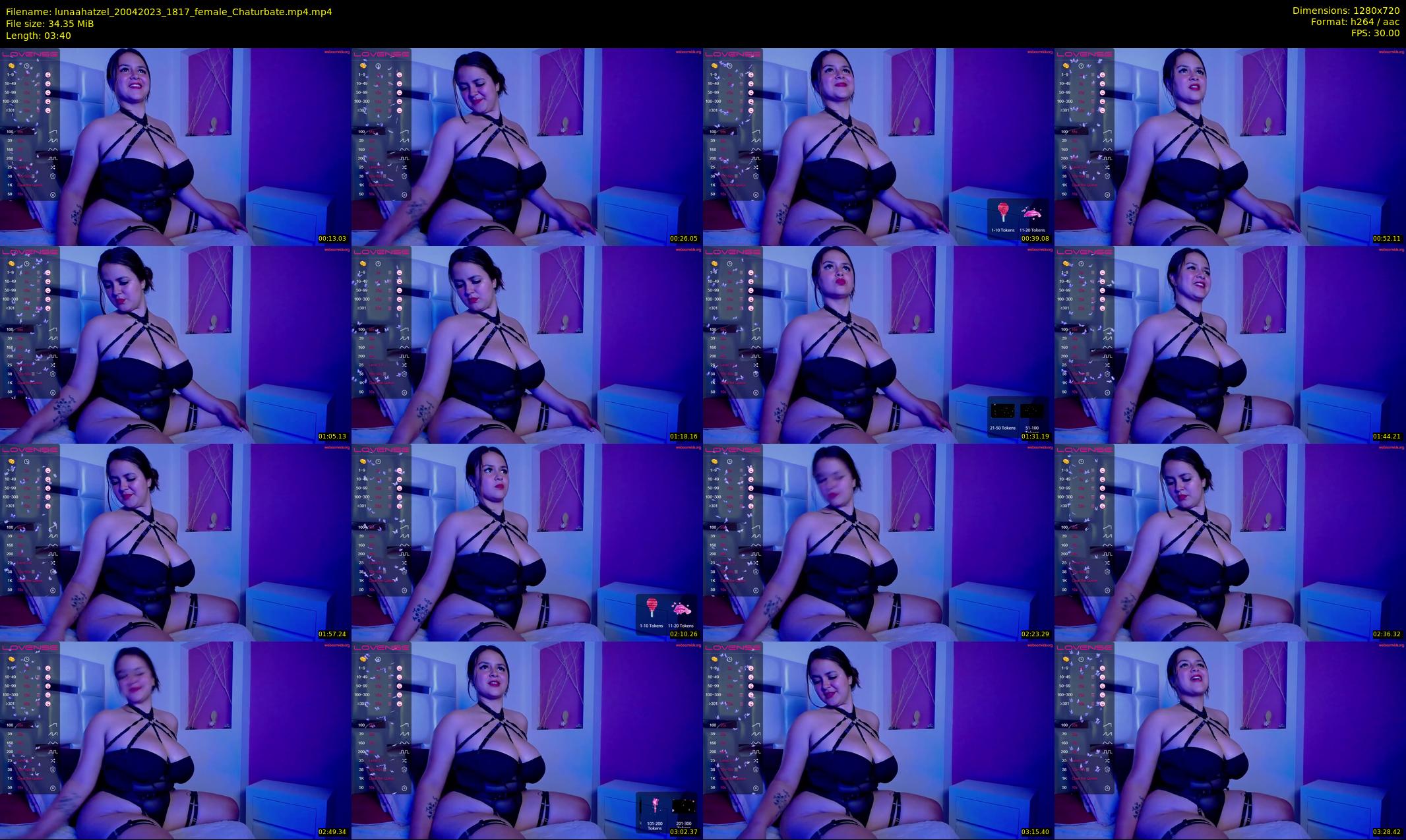 lunaahatzel — 4 minute Chaturbate female cam show recording, 720p, Apr 20, 2023