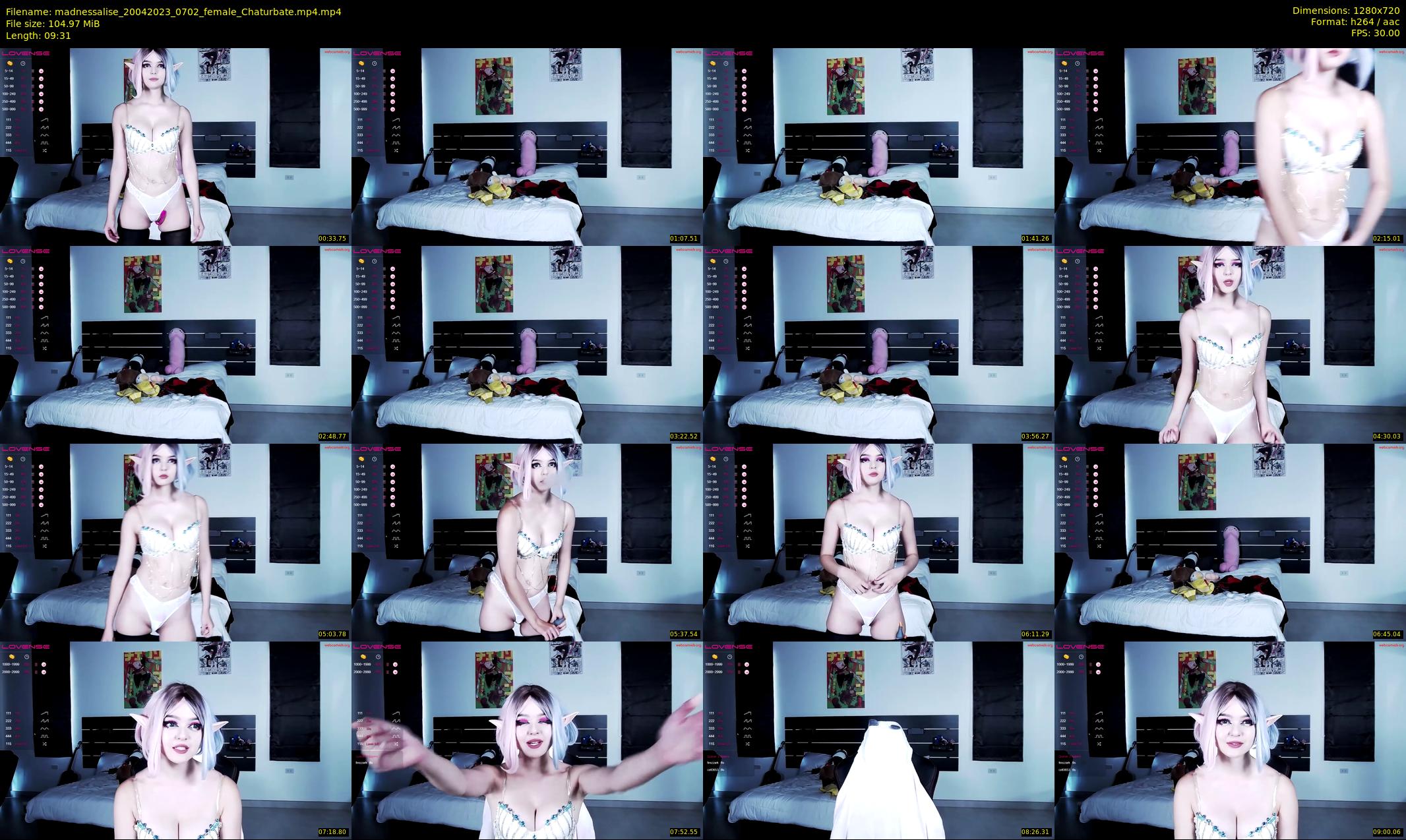 madnessalise — 10 minute Chaturbate female cam show recording, 720p, Apr 20, 2023
