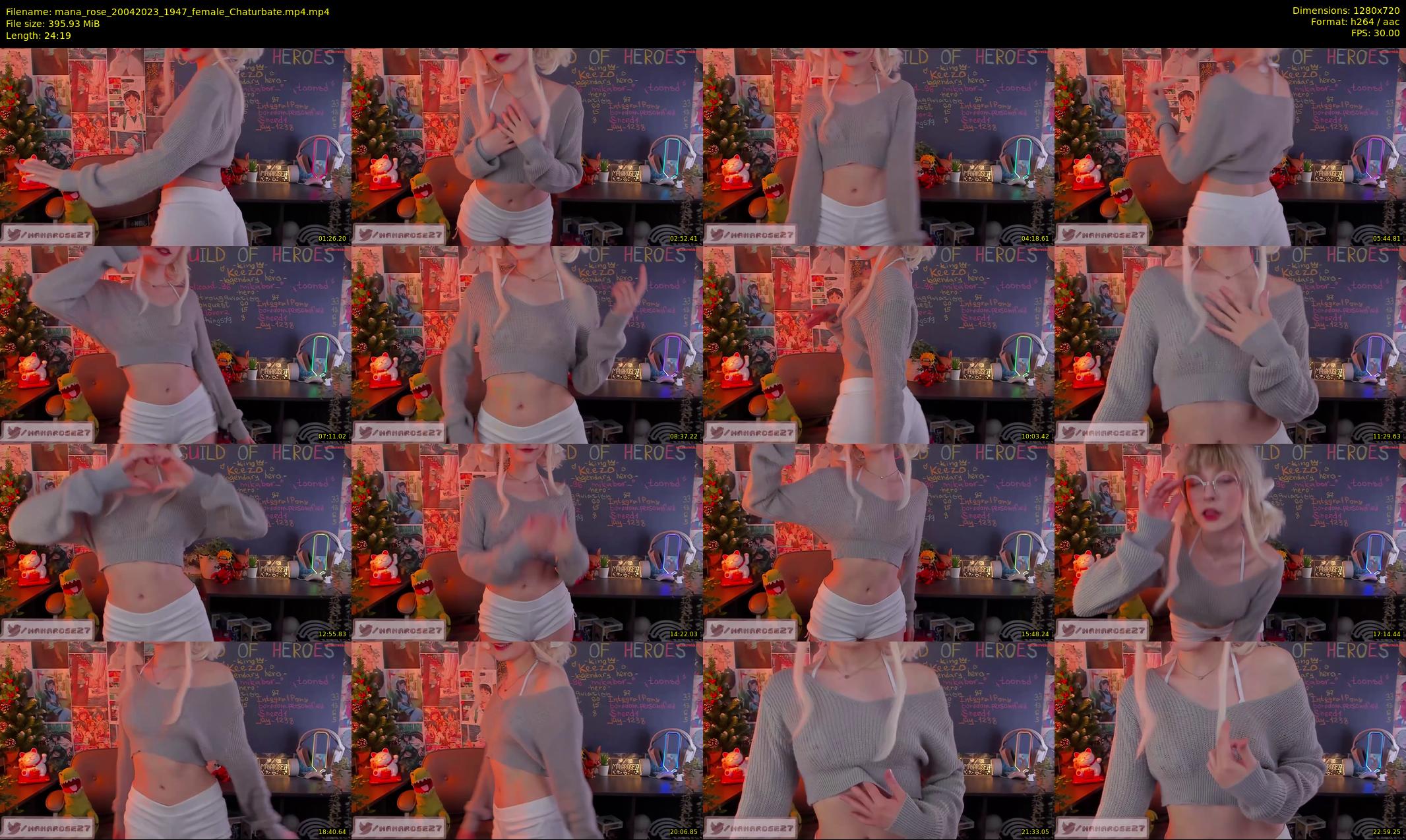 mana_rose — 25 minute Chaturbate female cam show recording, 720p, Apr 20, 2023