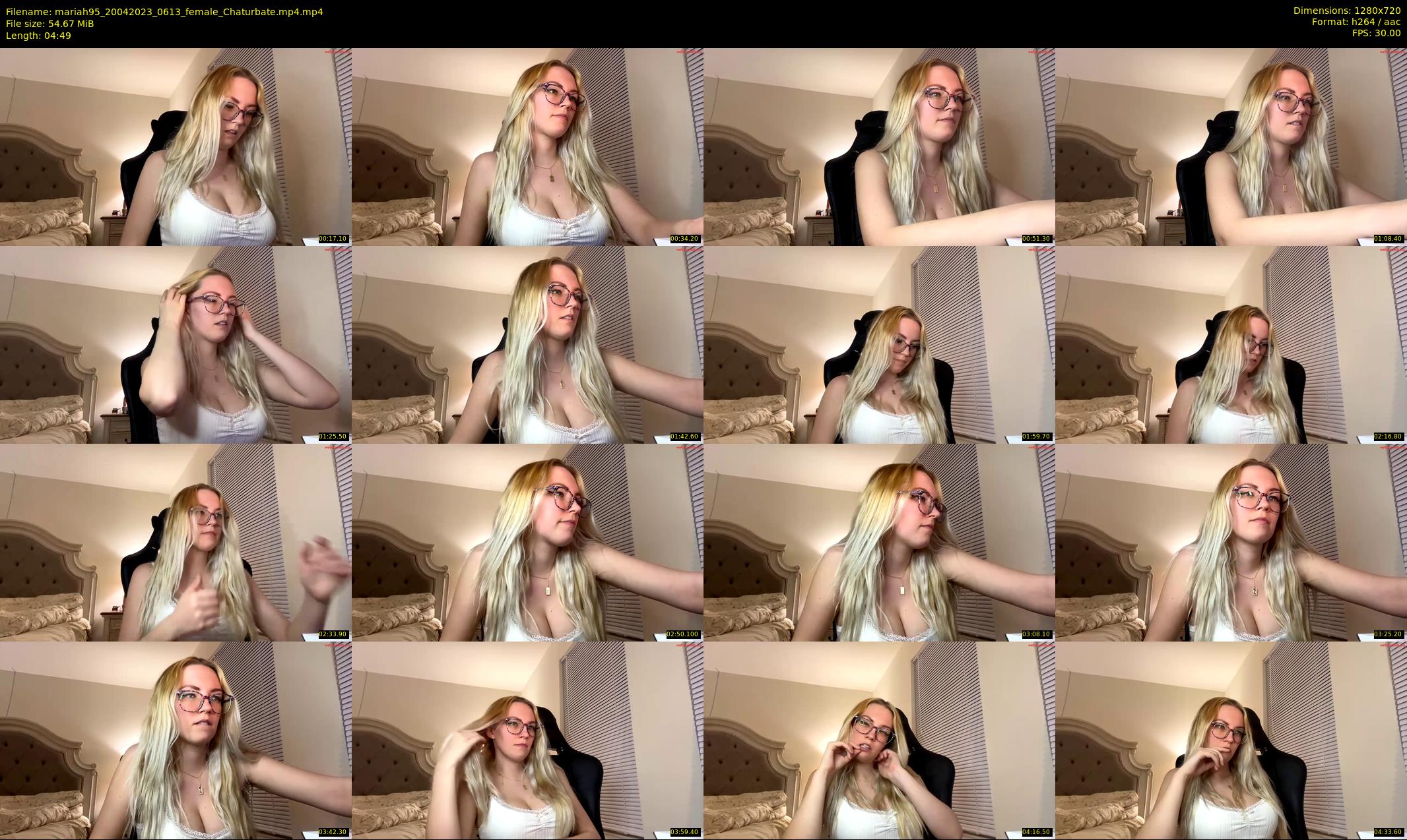 mariah95 — 5 minute Chaturbate female cam show recording, 720p, Apr 20, 2023