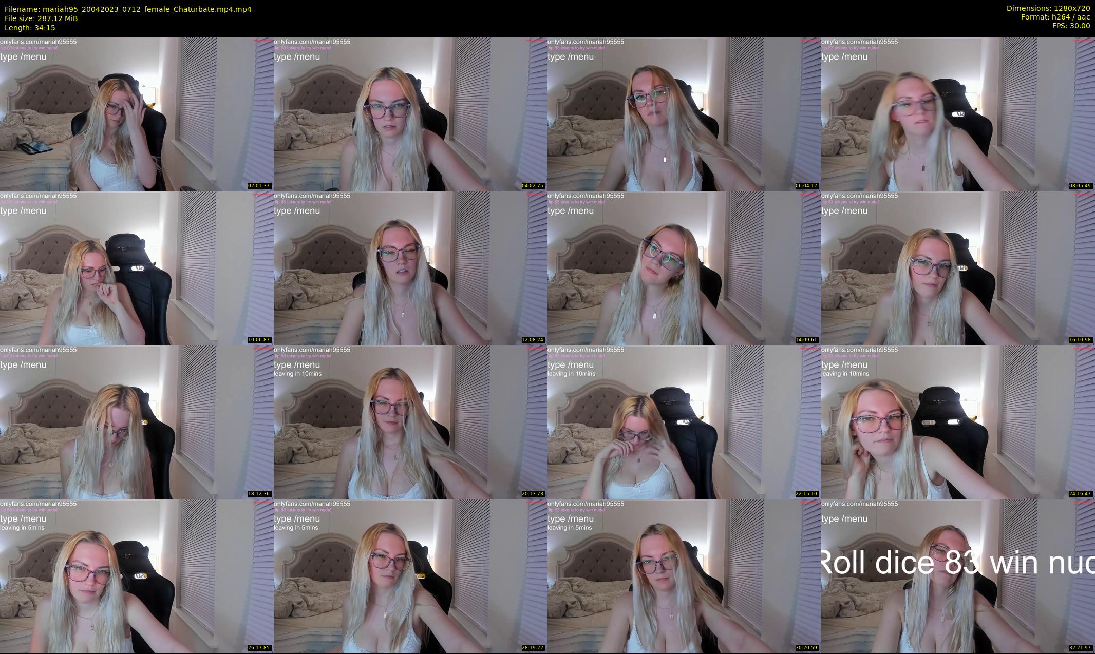 mariah95 — 35 minute Chaturbate female cam show recording, 720p, Apr 20, 2023