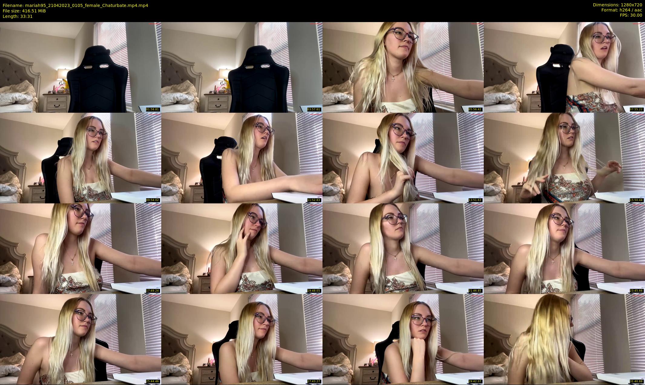 mariah95 — 34 minute Chaturbate female cam show recording, 720p, Apr 21, 2023