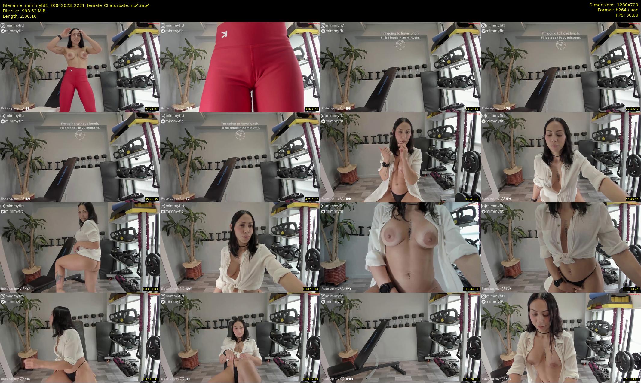 mimmyfit1 — 121 minute Chaturbate female cam show recording, 720p, Apr 20, 2023