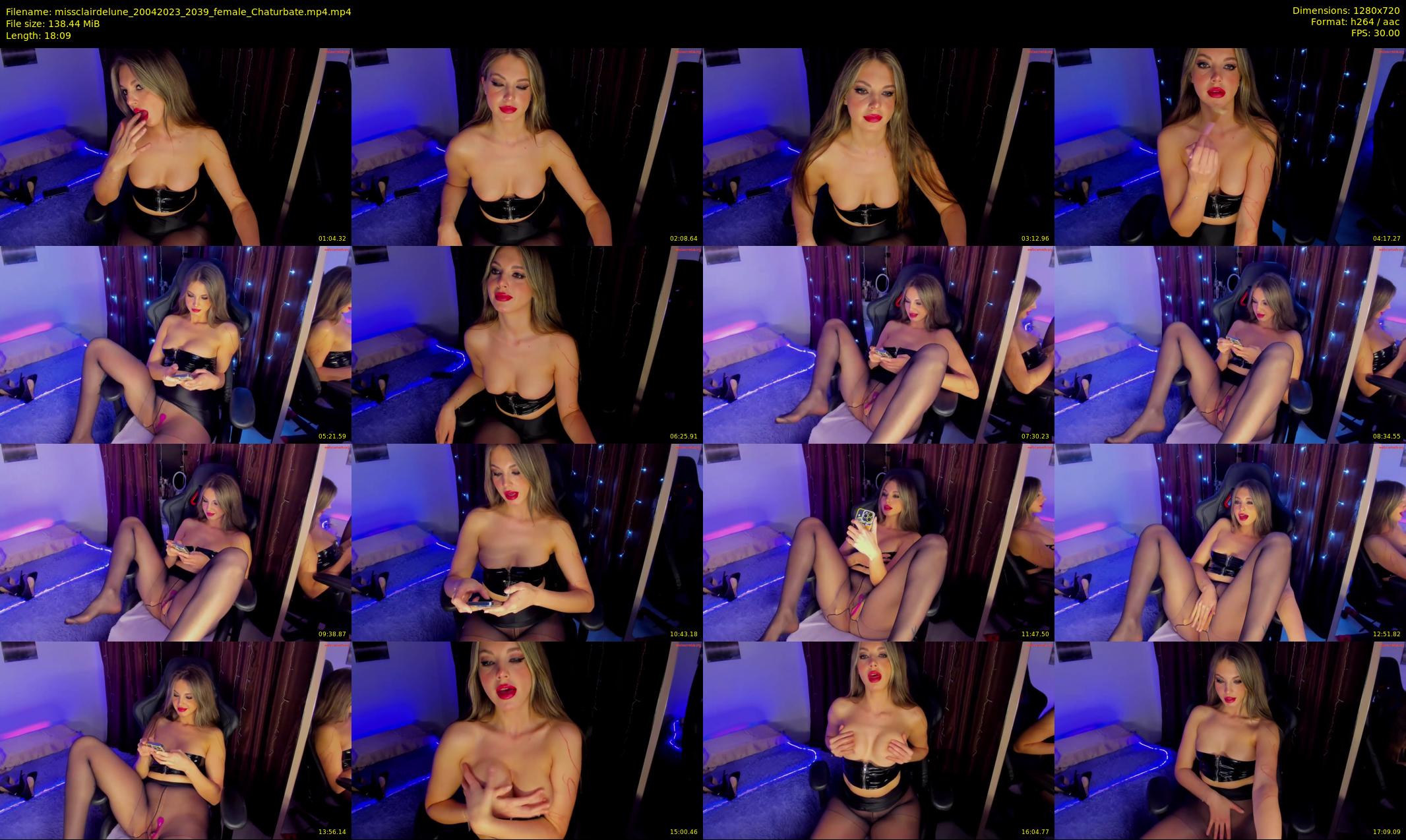 missclairdelune — 19 minute Chaturbate female cam show recording, 720p, Apr 20, 2023