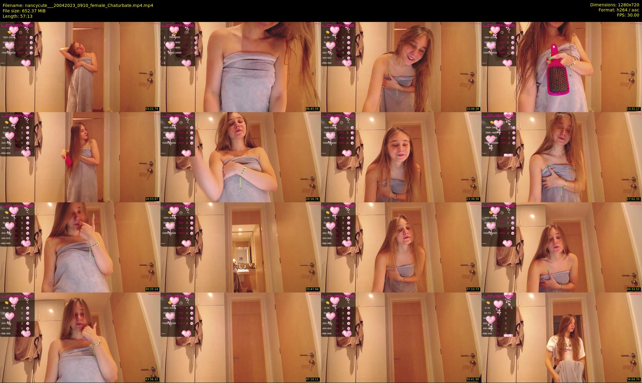 nancycute__ — 58 minute Chaturbate female cam show recording, 720p, Apr 20, 2023