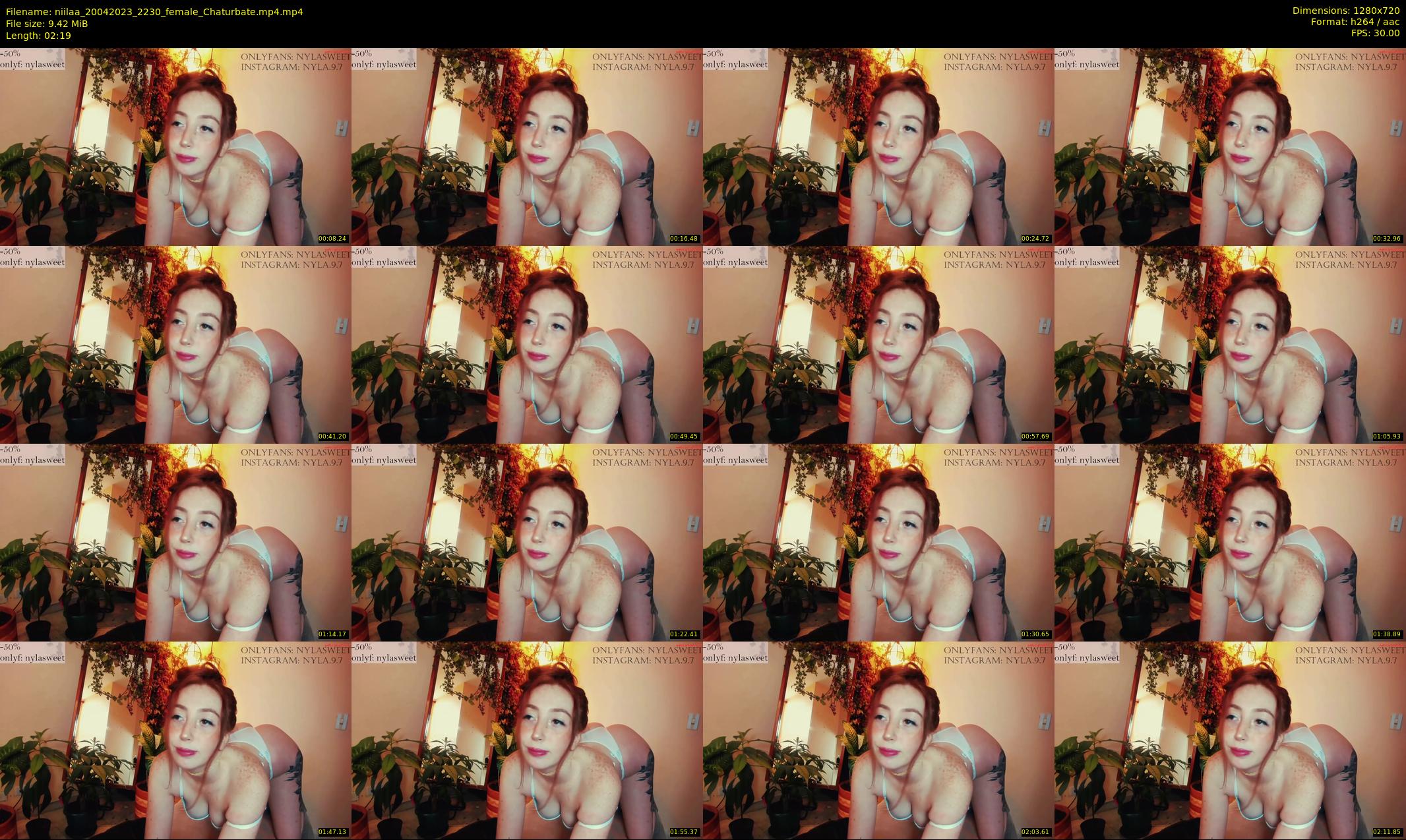 niilaa — 3 minute Chaturbate female cam show recording, 720p, Apr 20, 2023