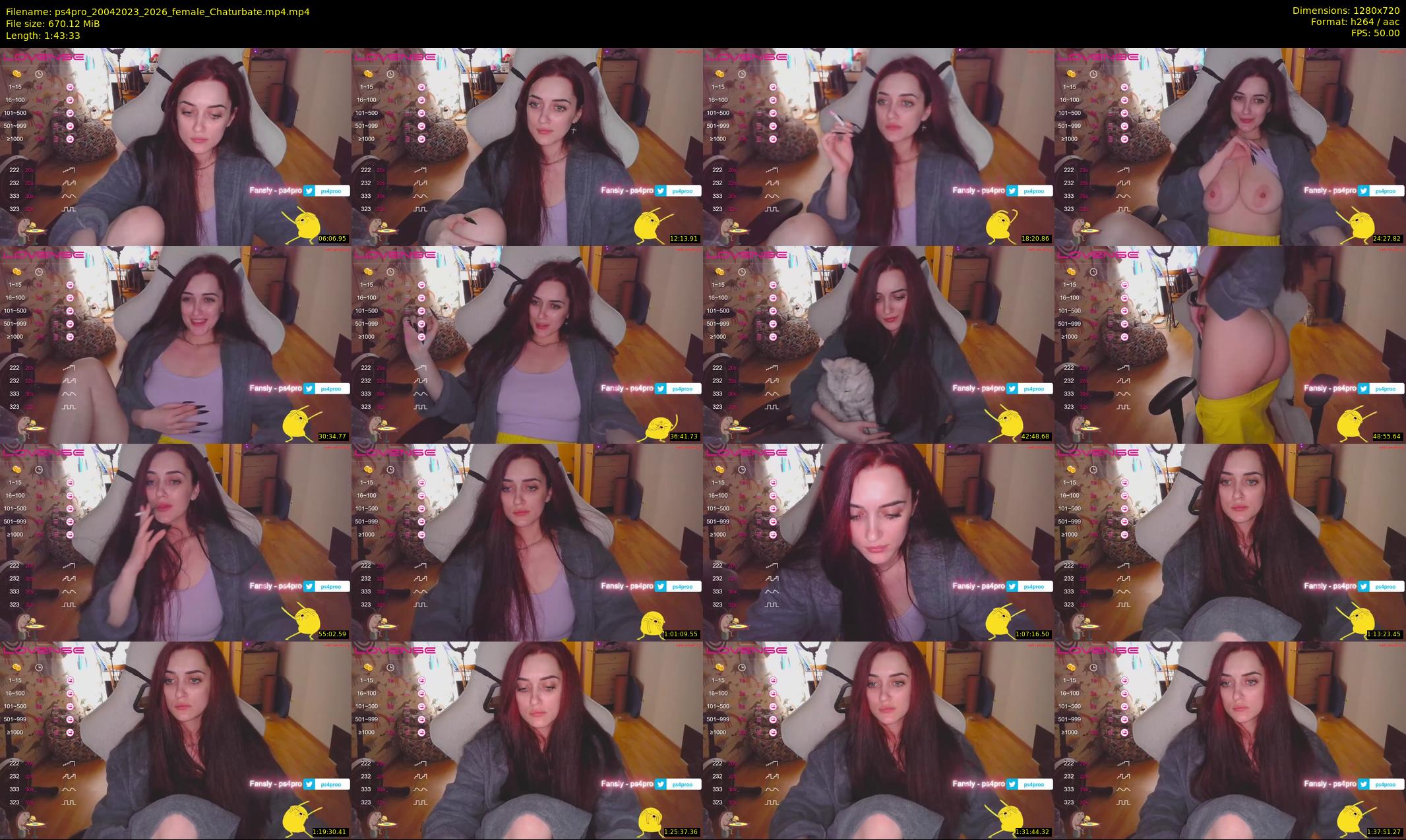 ps4pro — 104 minute Chaturbate female cam show recording, 720p, Apr 20, 2023