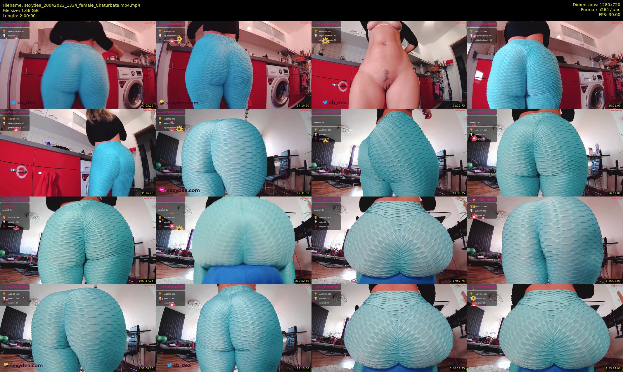 sexydea — 120 minute Chaturbate female cam show recording, 720p, Apr 20, 2023
