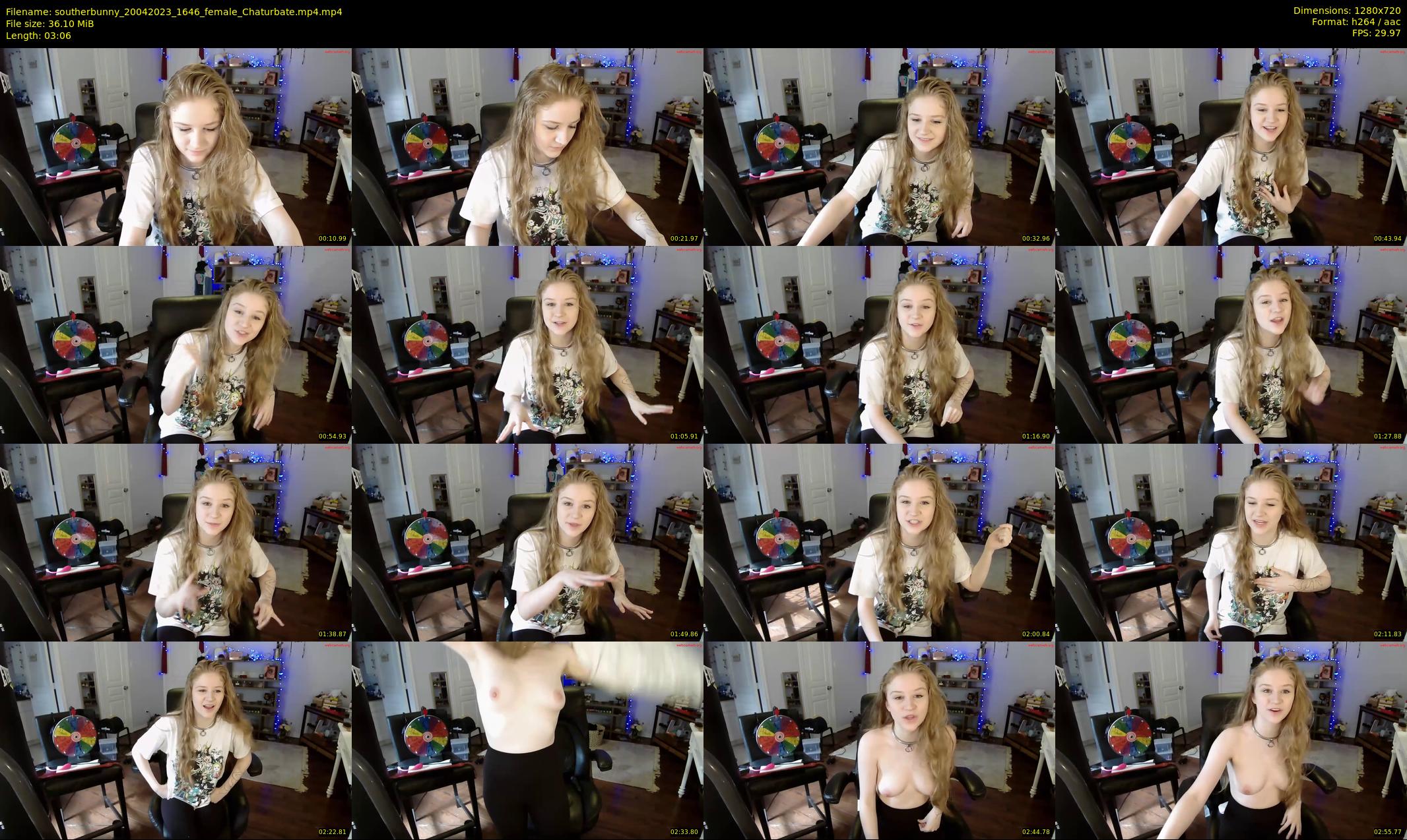 southerbunny — 4 minute Chaturbate female cam show recording, 720p, Apr 20, 2023