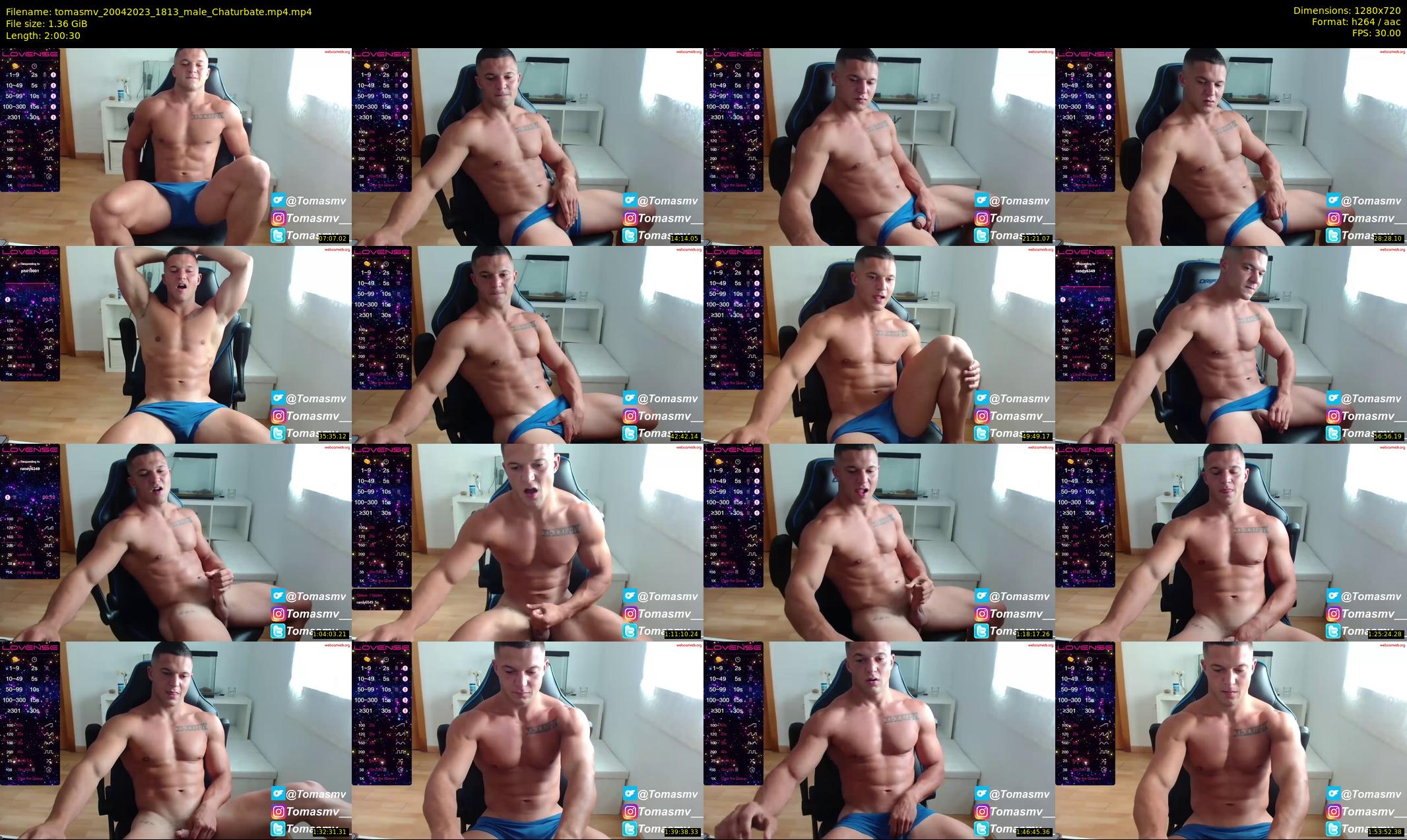 tomasmv — 121 minute Chaturbate male cam show recording, 720p, Apr 20, 2023