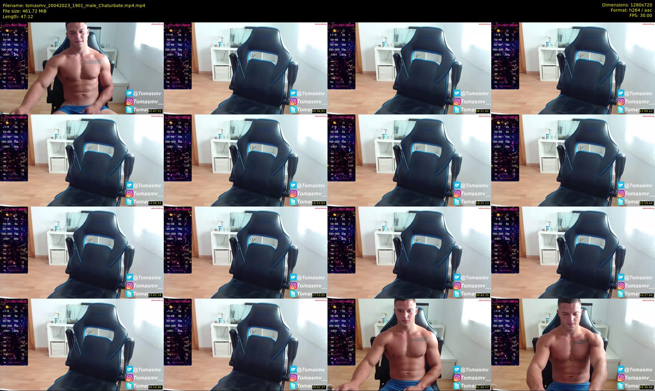 tomasmv — 48 minute Chaturbate male cam show recording, 720p, Apr 20, 2023
