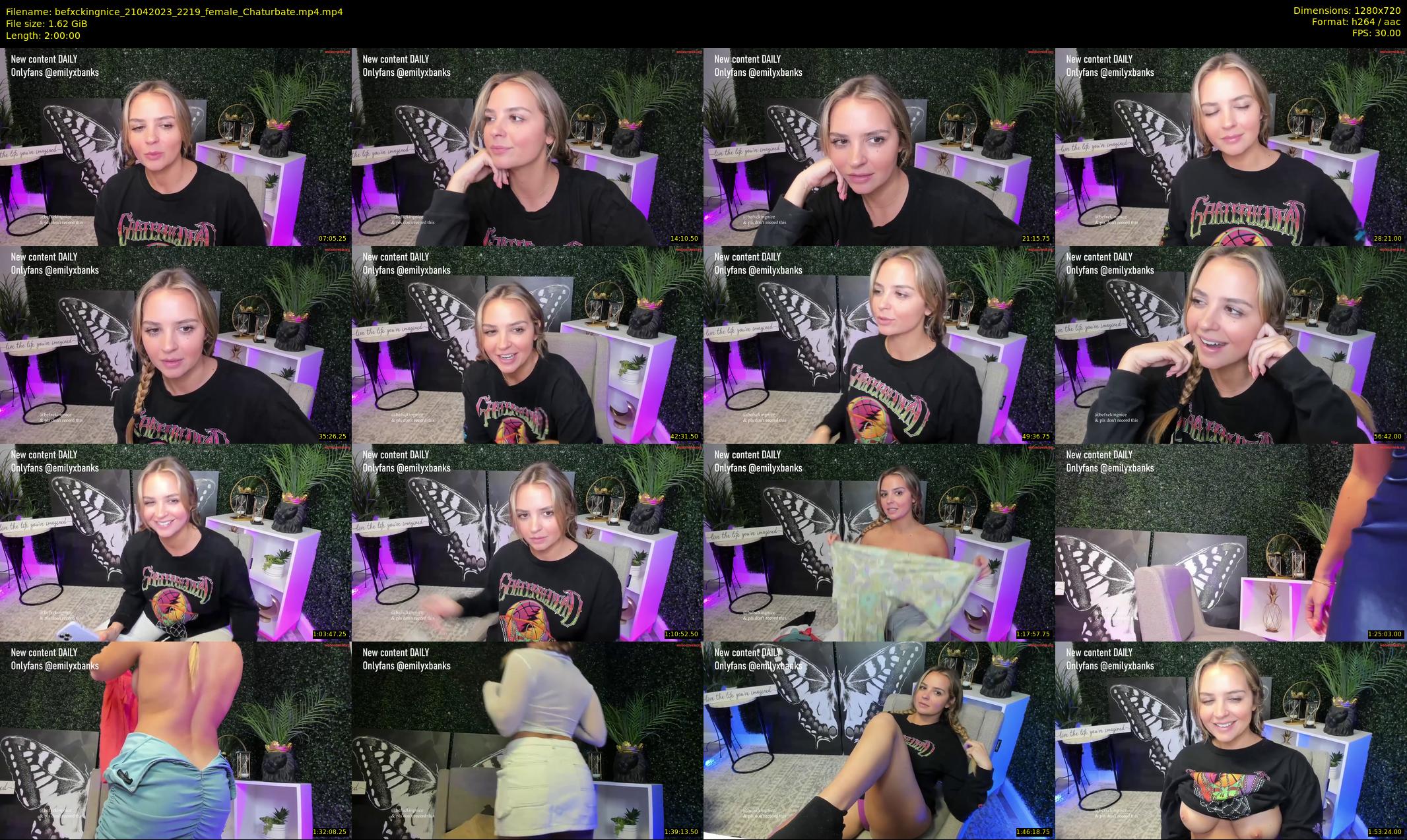 befxckingnice — 120 minute Chaturbate female cam show recording, 720p, Apr 21, 2023