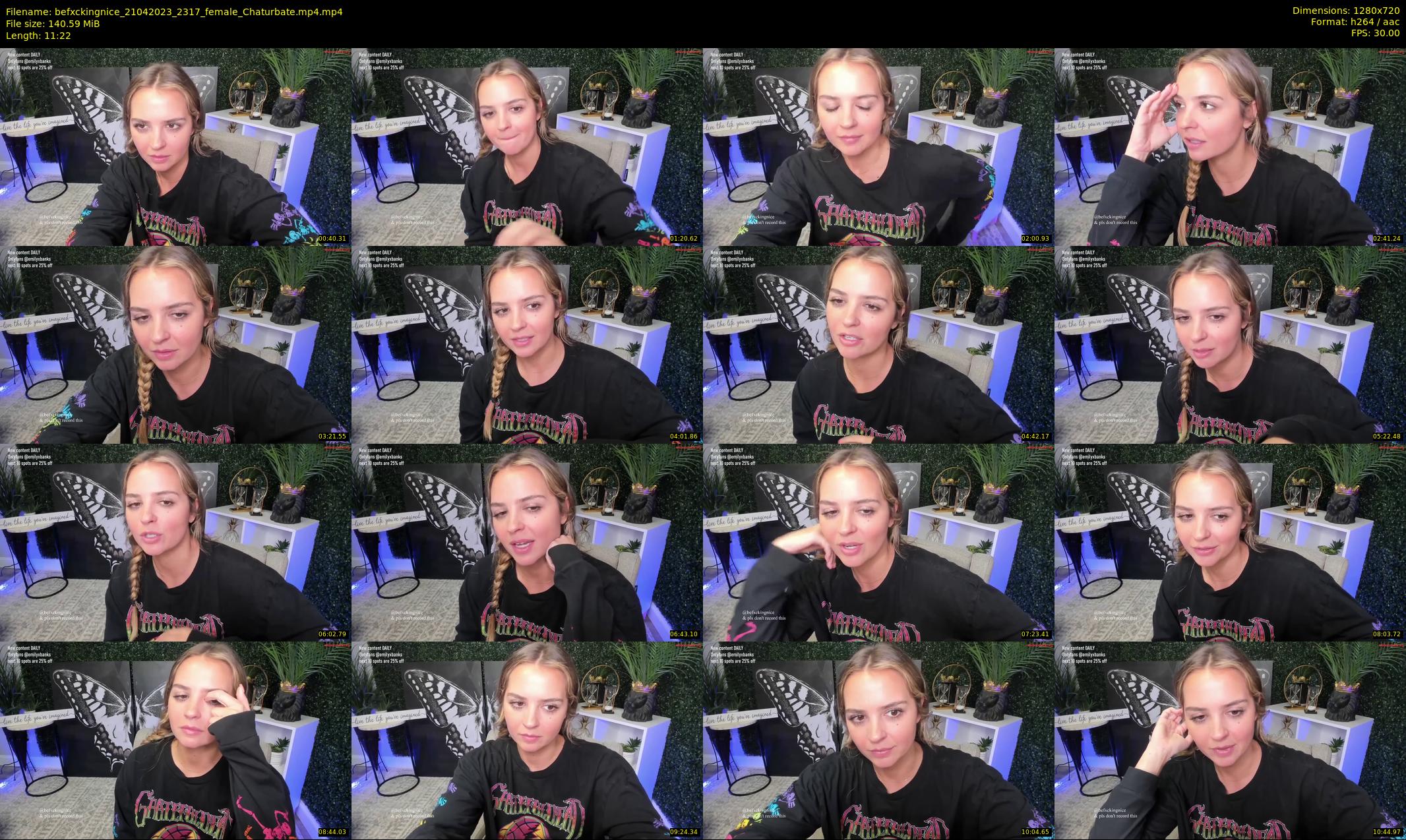 befxckingnice — 12 minute Chaturbate female cam show recording, 720p, Apr 21, 2023